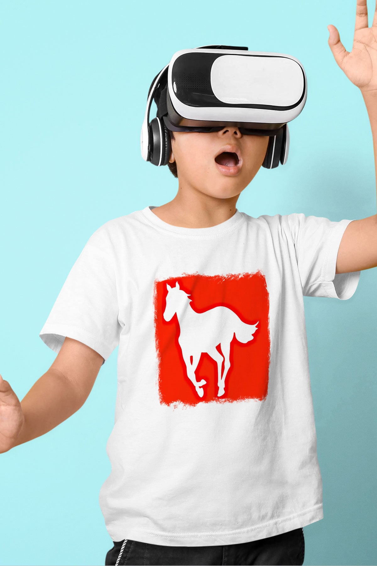 Deftones Baskılı Unisex Beyaz Çocuk Tişört
