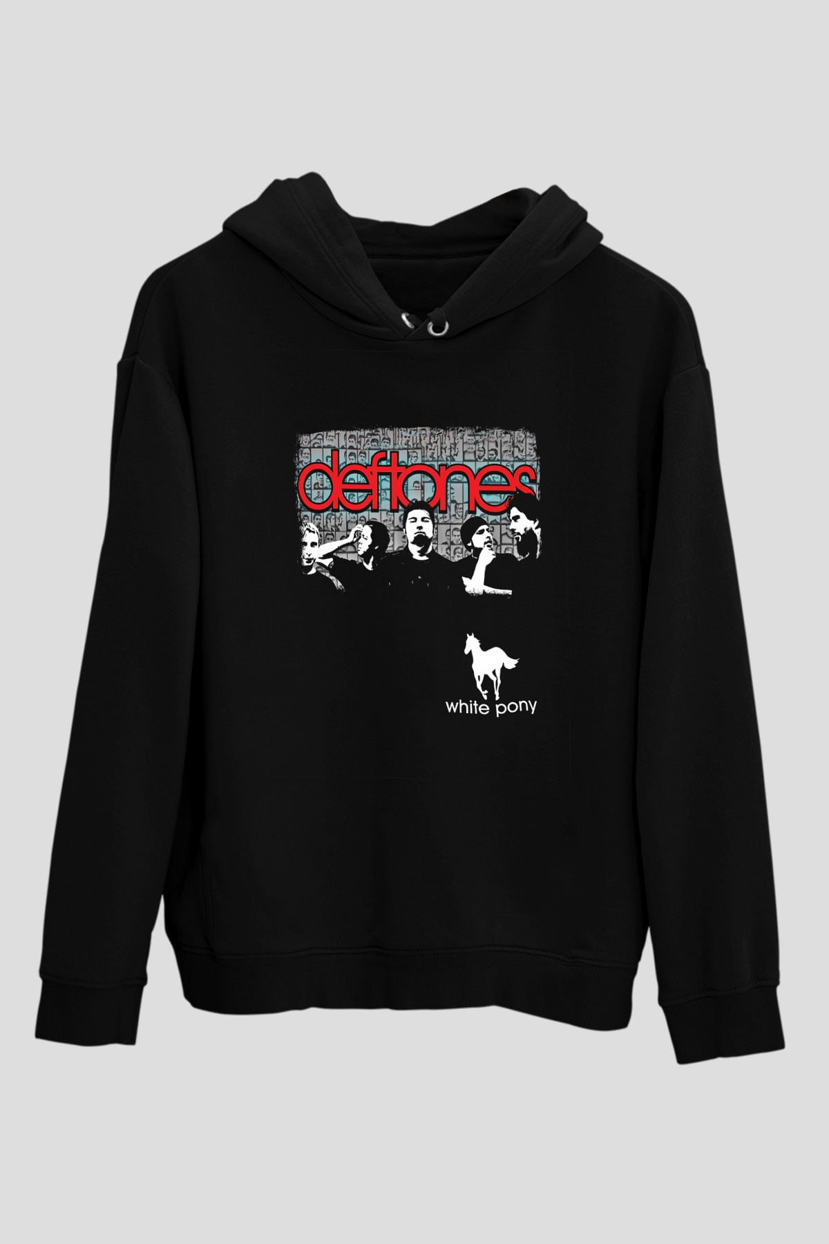 Deftones Baskılı Unisex Siyah Hoodie