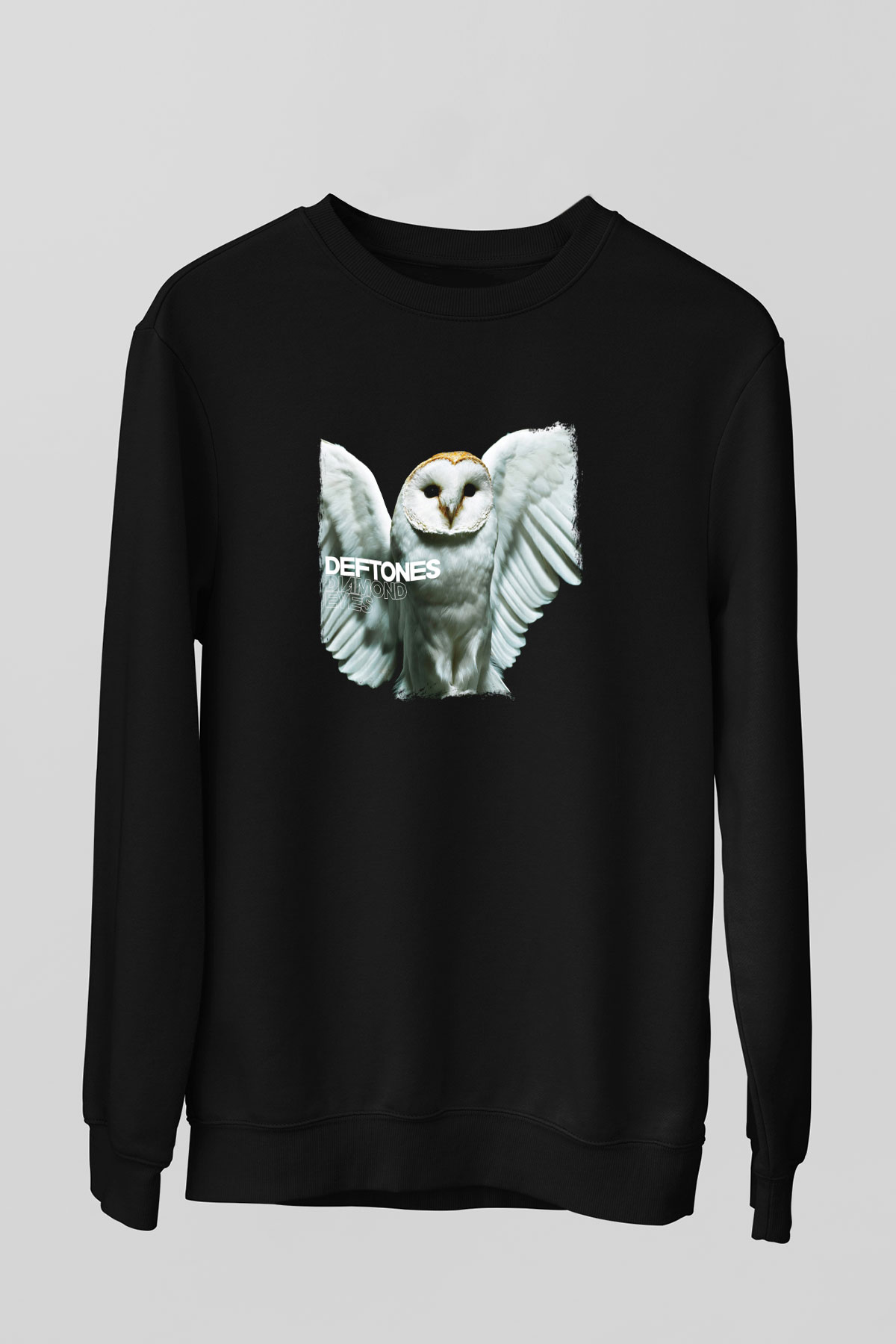 Deftones Baskılı Unisex Siyah Sweatshirt