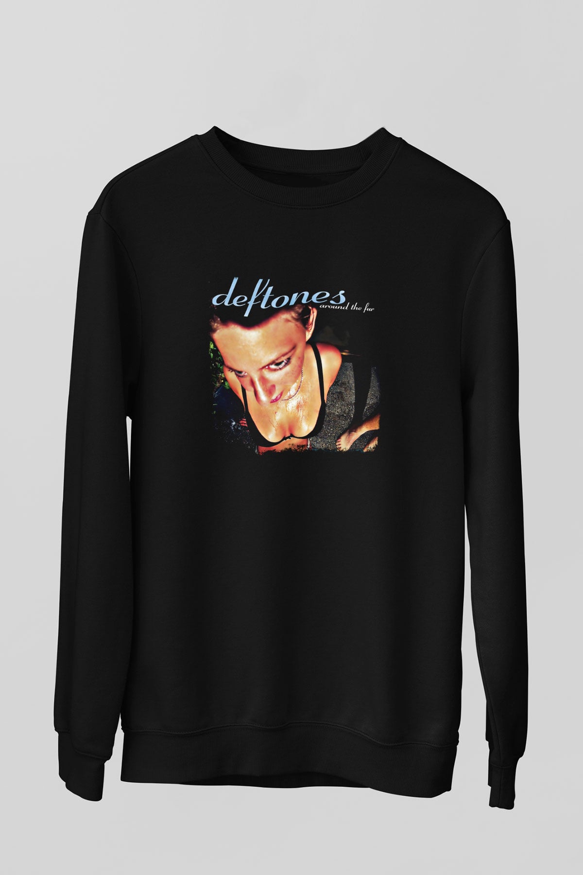 Deftones Baskılı Unisex Siyah Sweatshirt