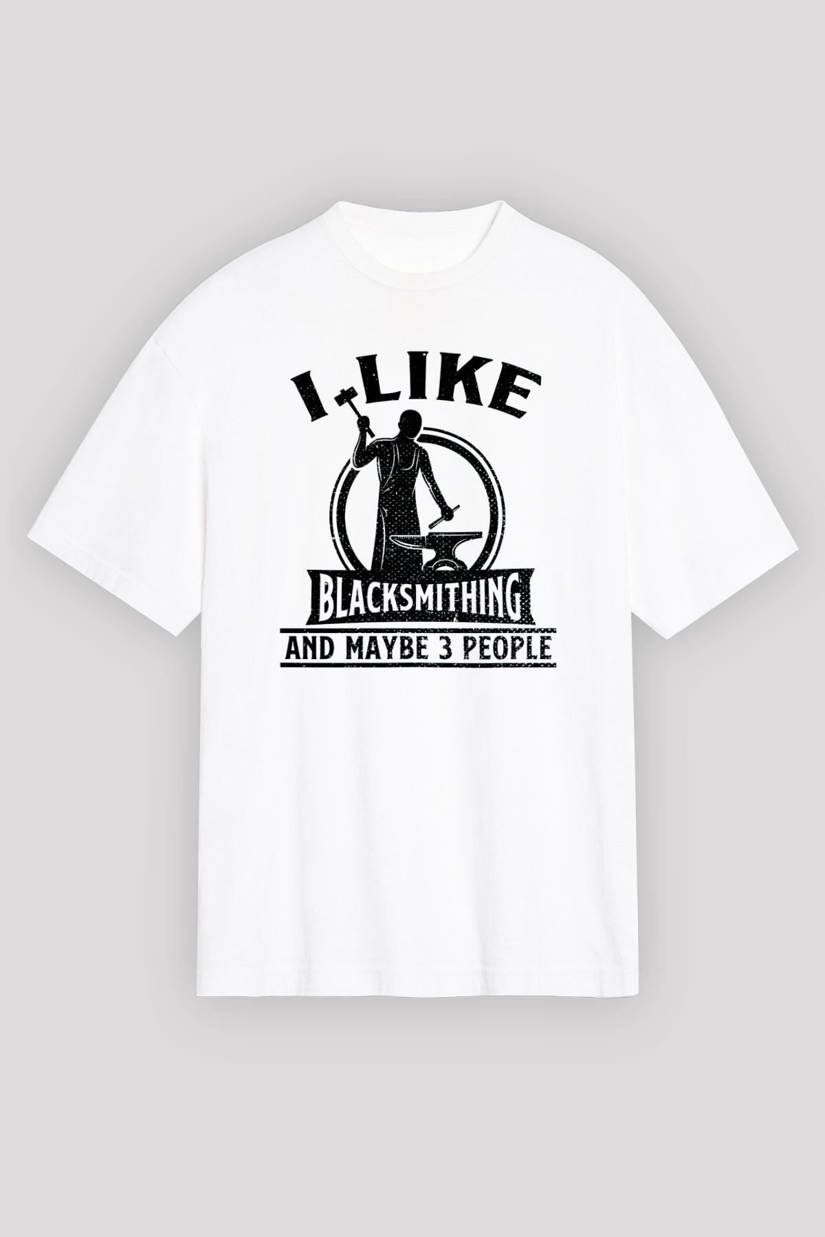 Demirci Beyaz Unisex Tişört T-Shirt - TişörtFabrikası