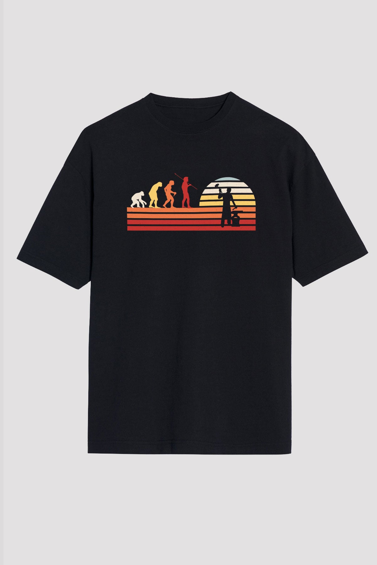 Demirci Siyah Unisex Tişört T-Shirt - TişörtFabrikası