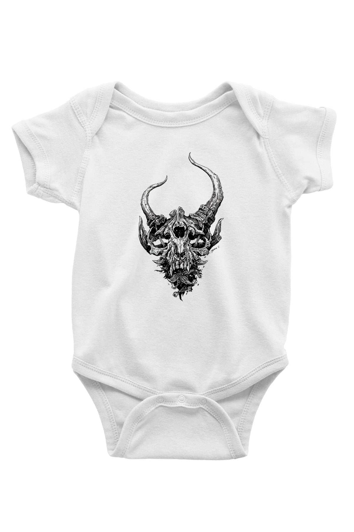 Demon Hunter Baskılı Beyaz Unisex Bebek Body - Zıbın