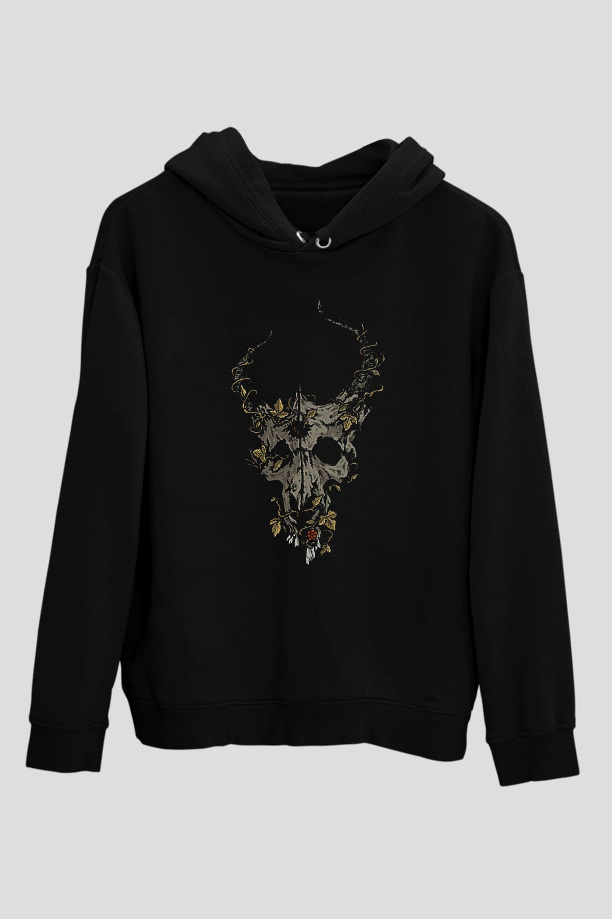 Demon Hunter Baskılı Unisex Siyah Kapüşonlu Sweatshirt