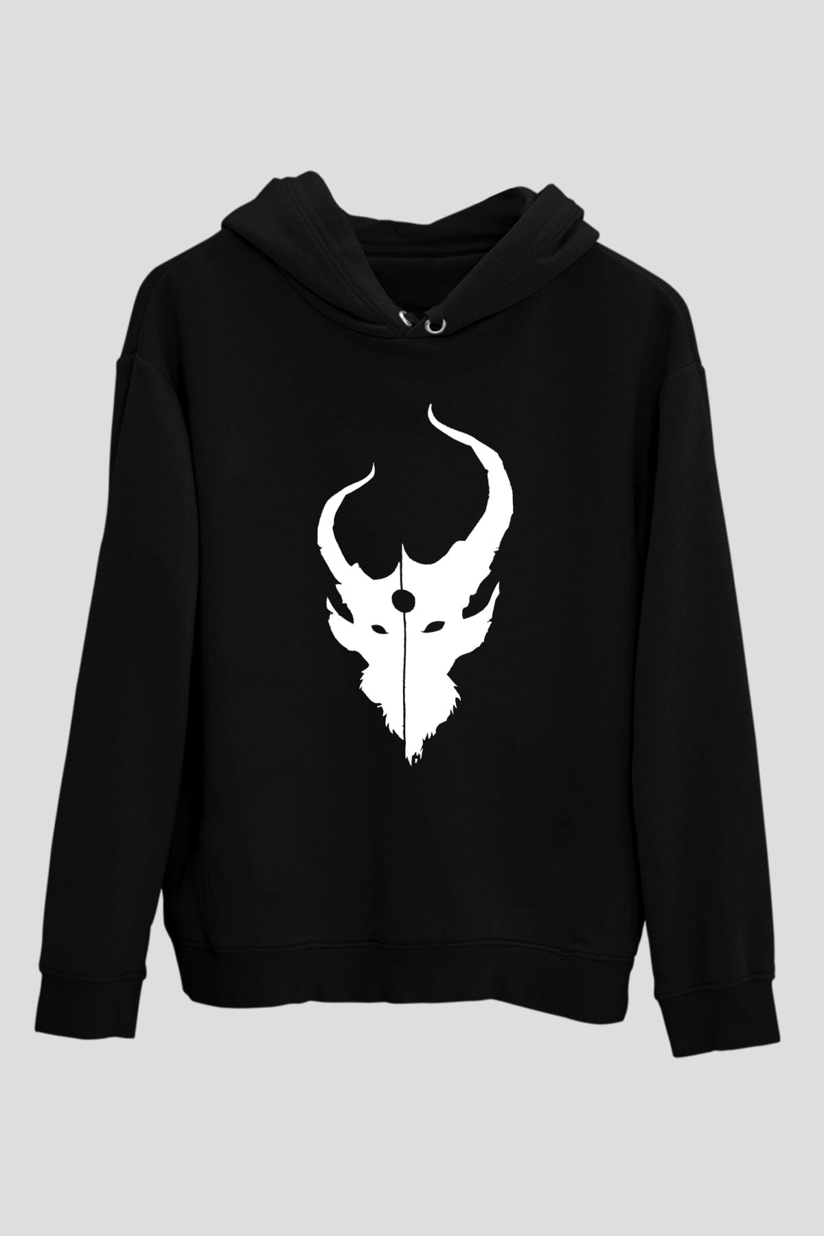 Demon Hunter Baskılı Unisex Siyah Kapüşonlu Sweatshirt