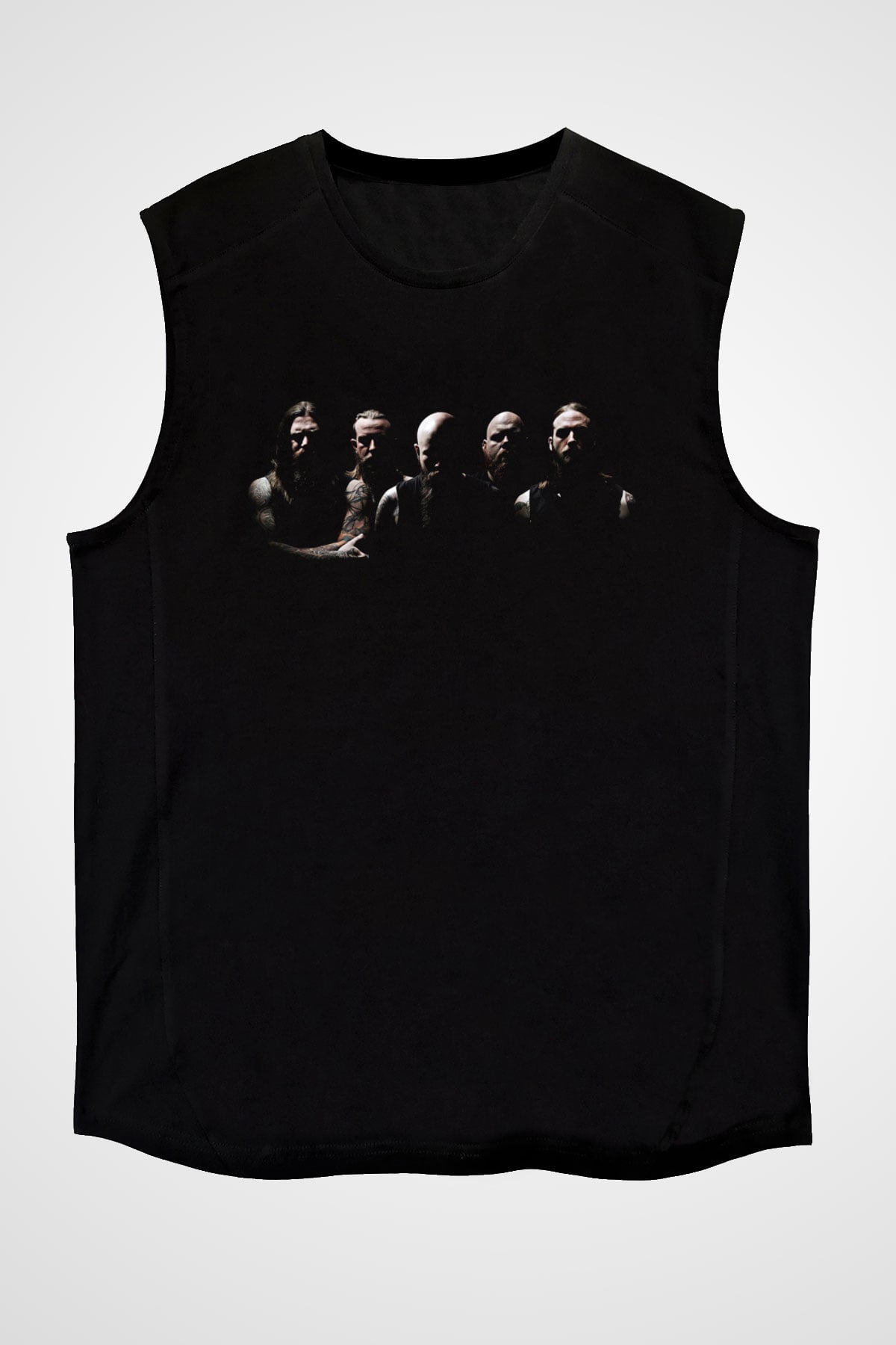 Demon Hunter Baskılı Unisex Siyah Kolsuz Tişört - Tshirt