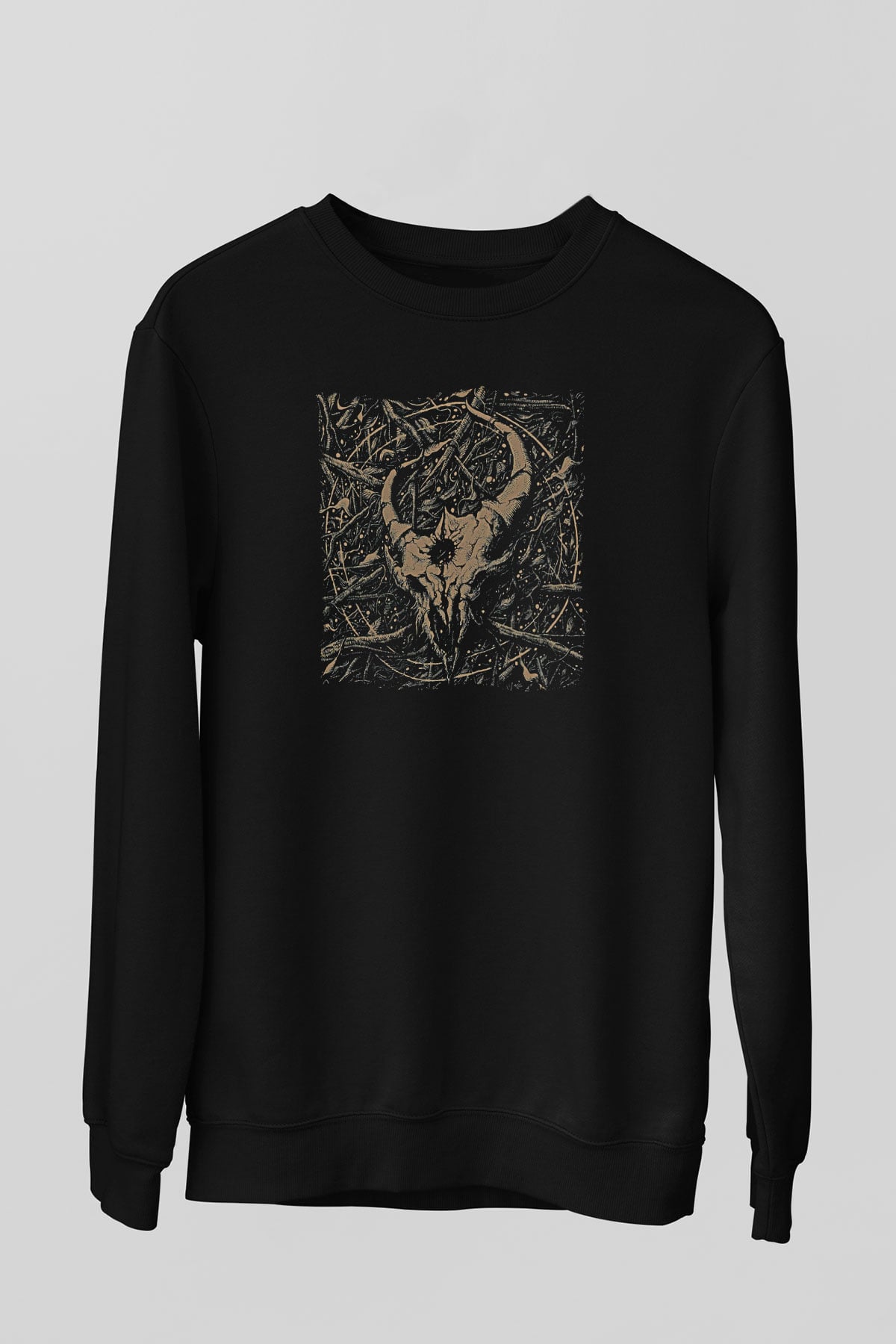 Demon Hunter Baskılı Unisex Siyah Sweatshirt