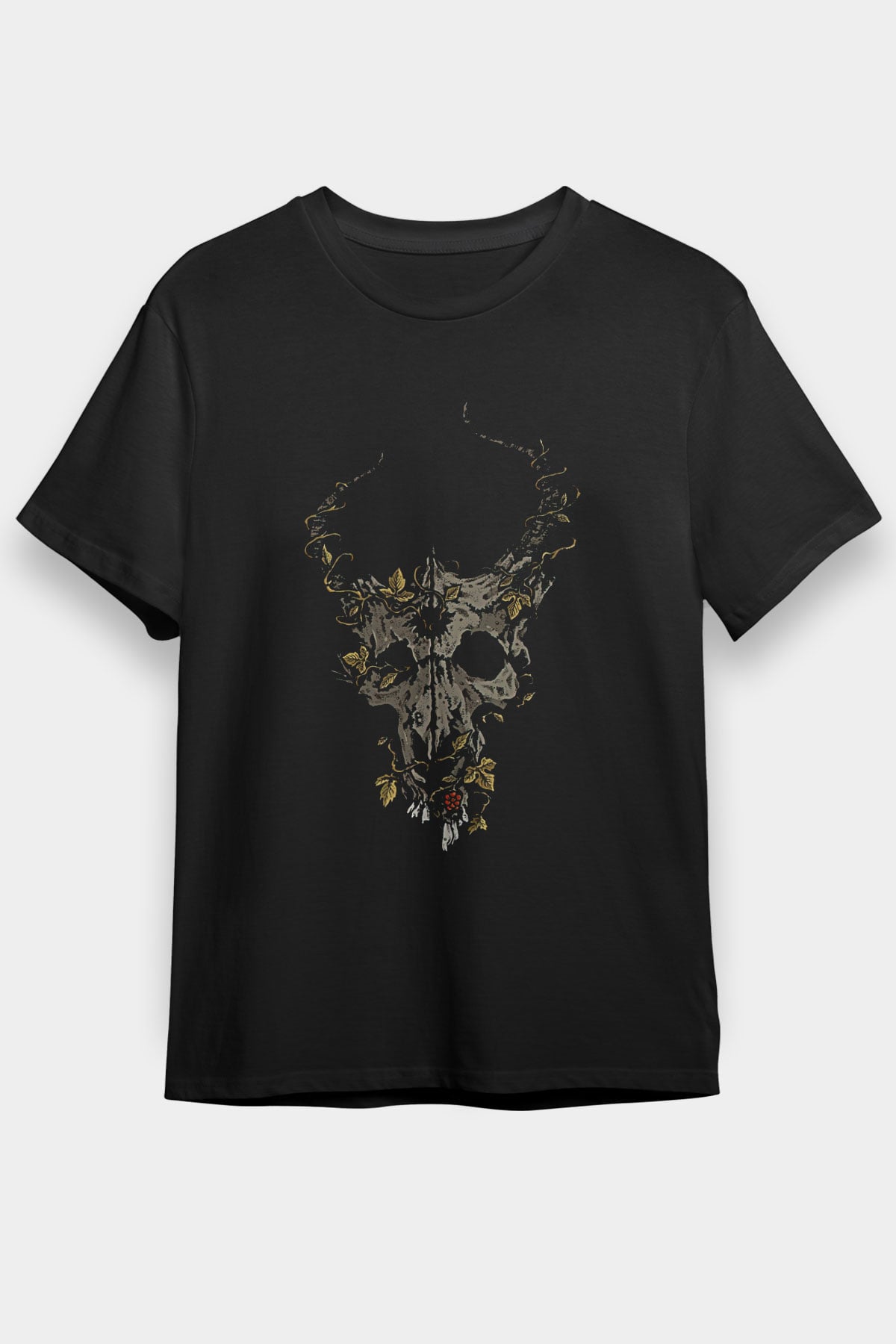 Demon Hunter Baskılı Unisex Siyah Tişört - Tshirt