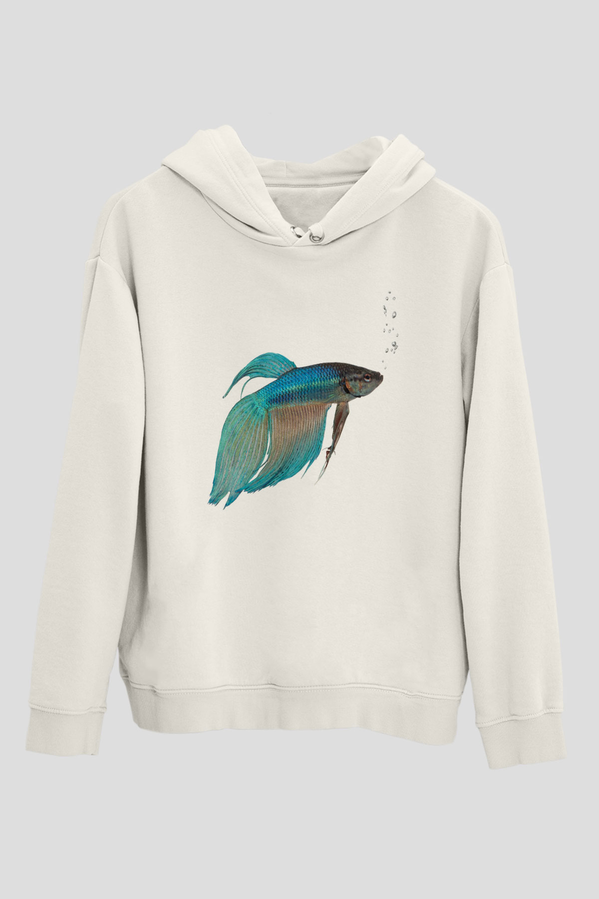 Deniz canlıları Beyaz Unisex Kapşonlu Sweatshirt