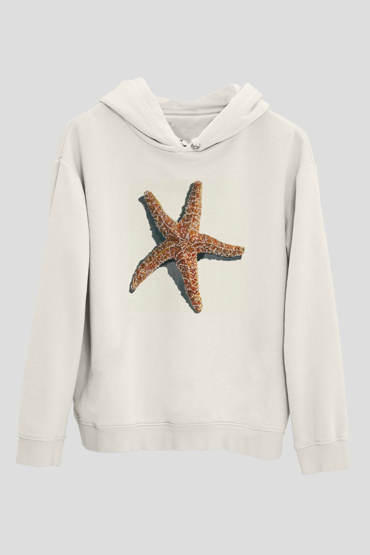 Deniz canlıları Beyaz Unisex Kapüşonlu Sweatshirt
