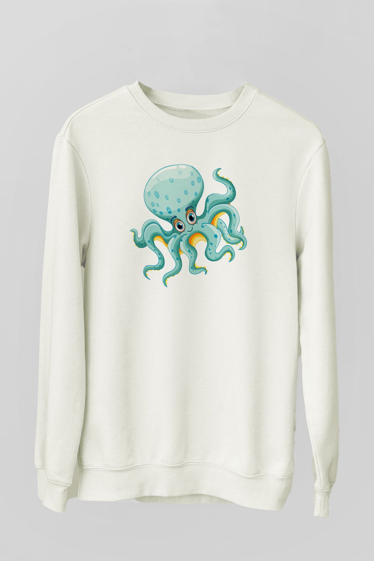 Deniz canlıları Beyaz Unisex Sweatshirt