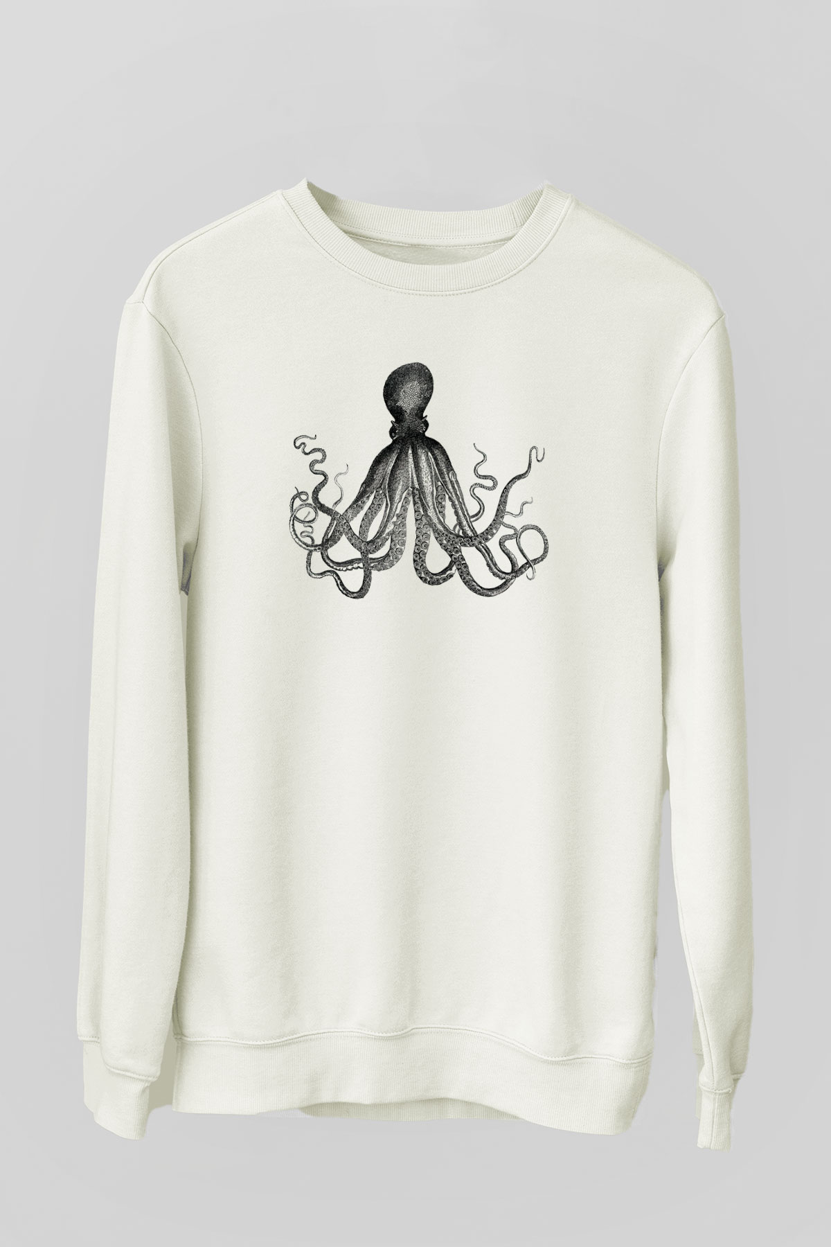 Deniz canlıları Beyaz Unisex Sweatshirt
