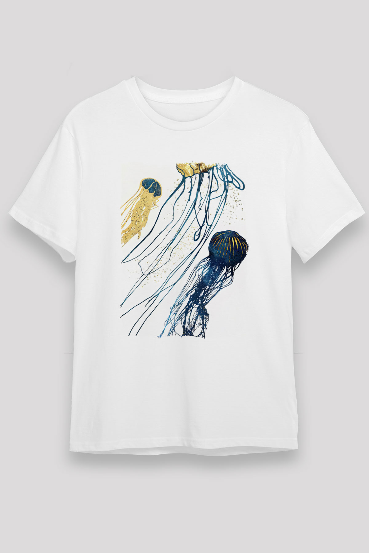 Deniz canlıları Beyaz Unisex Tişört T-Shirt - TişörtFabrikası