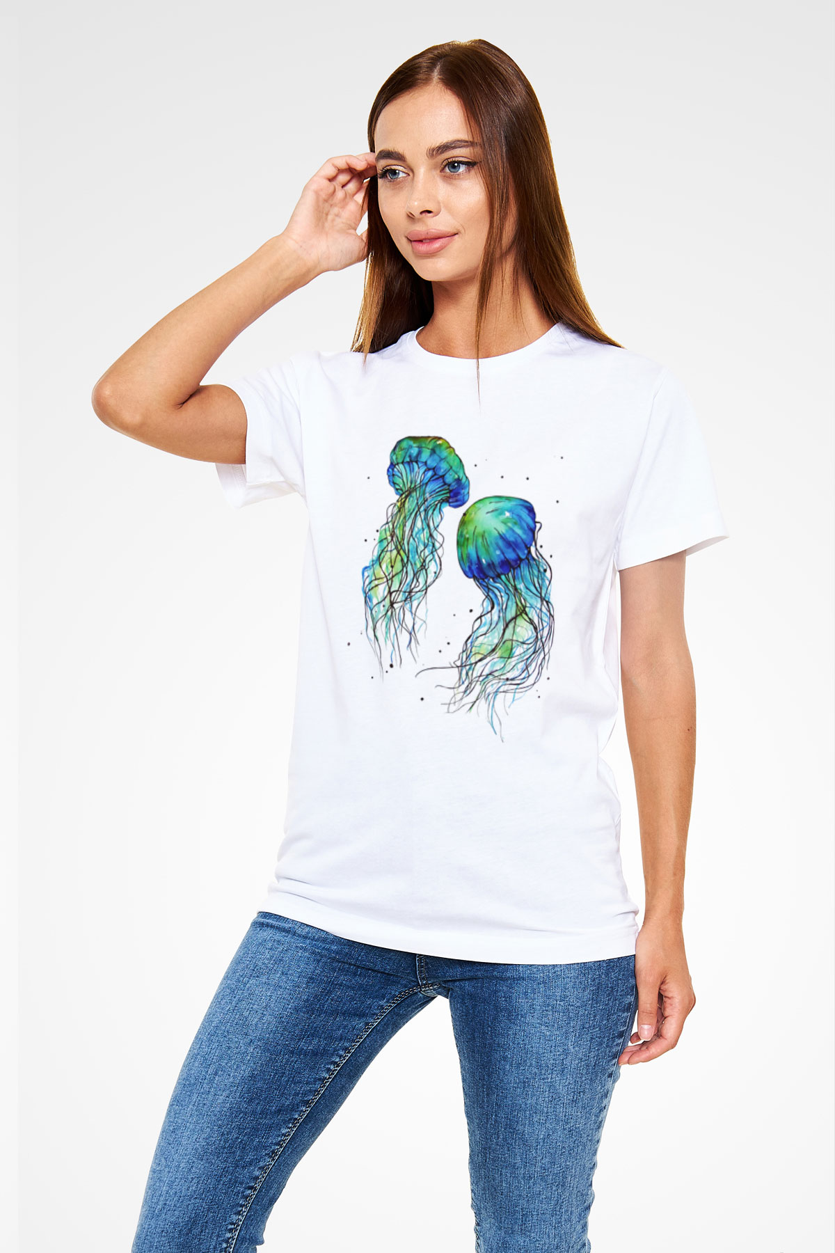 Deniz canlıları Beyaz Unisex Tişört T-Shirt - TişörtFabrikası