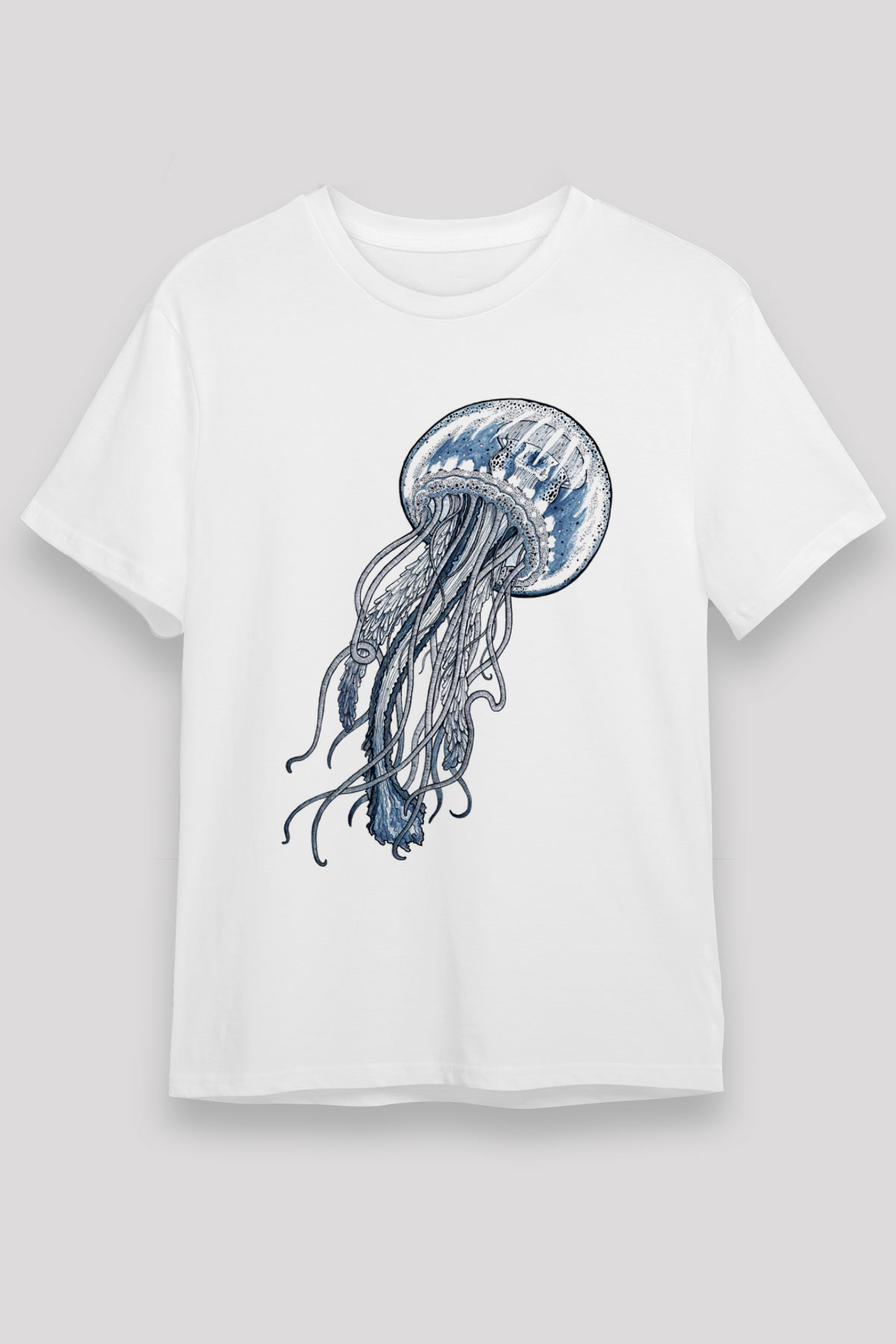 Deniz canlıları Beyaz Unisex Tişört T-Shirt - TişörtFabrikası
