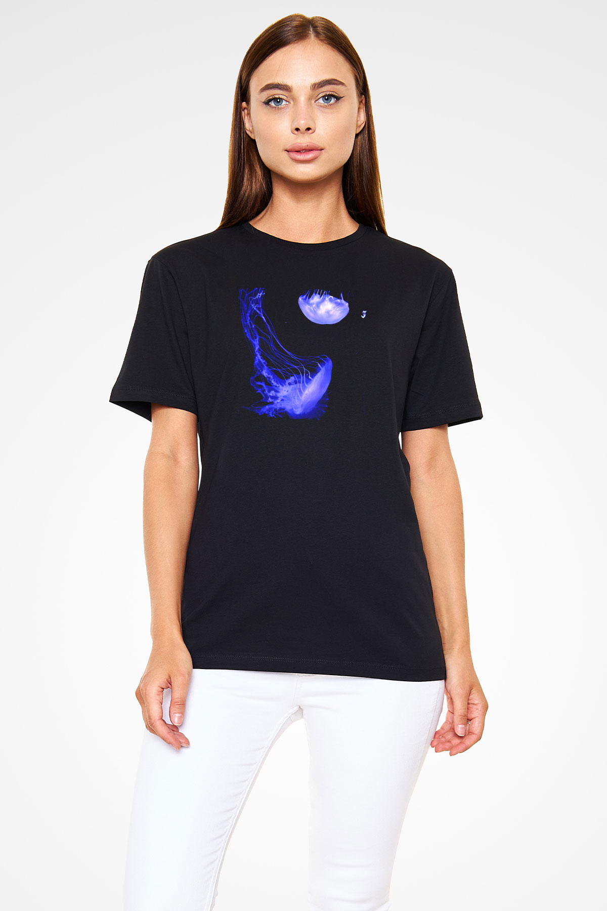 Deniz canlıları Siyah Unisex Tişört T-Shirt - TişörtFabrikası
