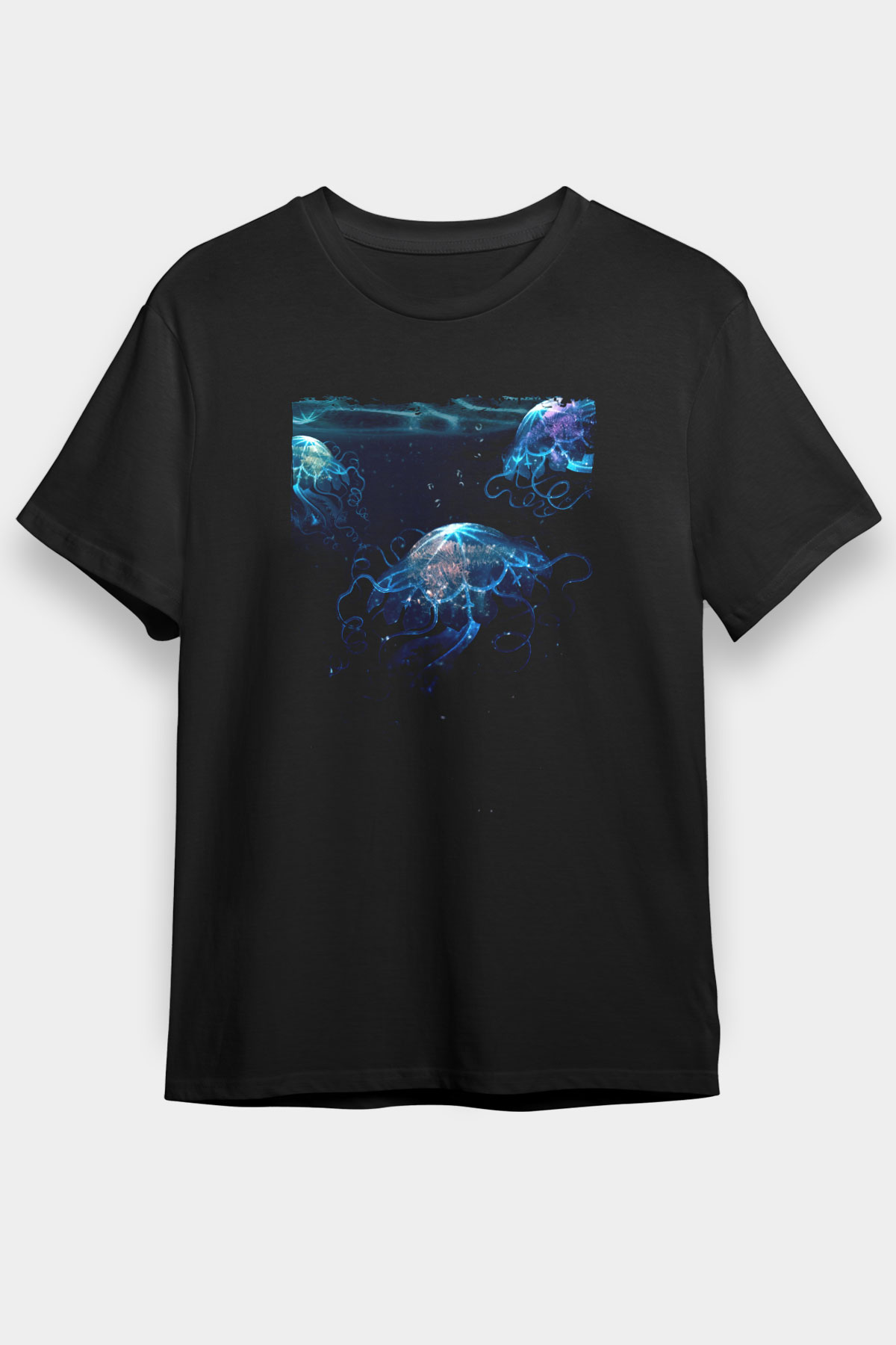 Deniz canlıları Siyah Unisex Tişört T-Shirt - TişörtFabrikası