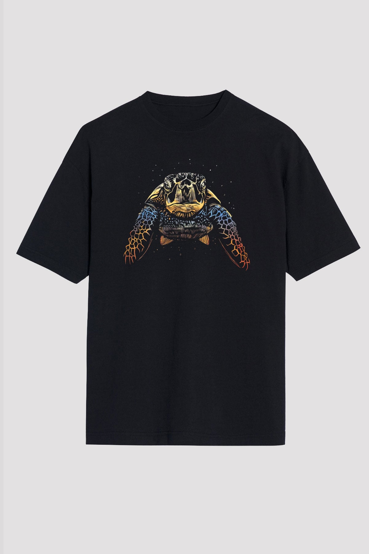 Deniz canlıları Siyah Unisex Tişört T-Shirt - TişörtFabrikası
