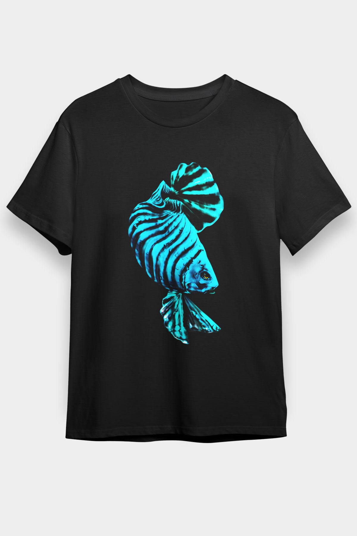 Deniz canlıları Siyah Unisex Tişört T-Shirt - TişörtFabrikası
