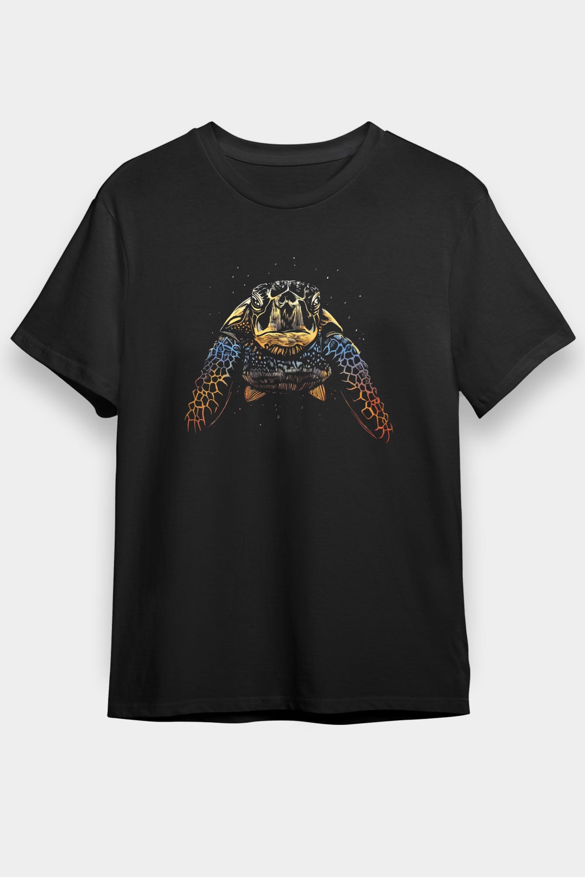 Deniz canlıları Siyah Unisex Tişört T-Shirt - TişörtFabrikası