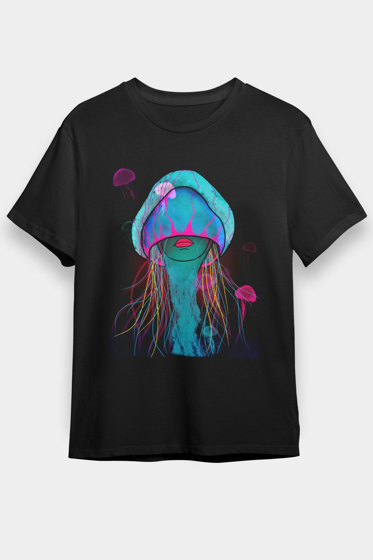 Deniz canlıları Siyah Unisex Tişört T-Shirt - TişörtFabrikası