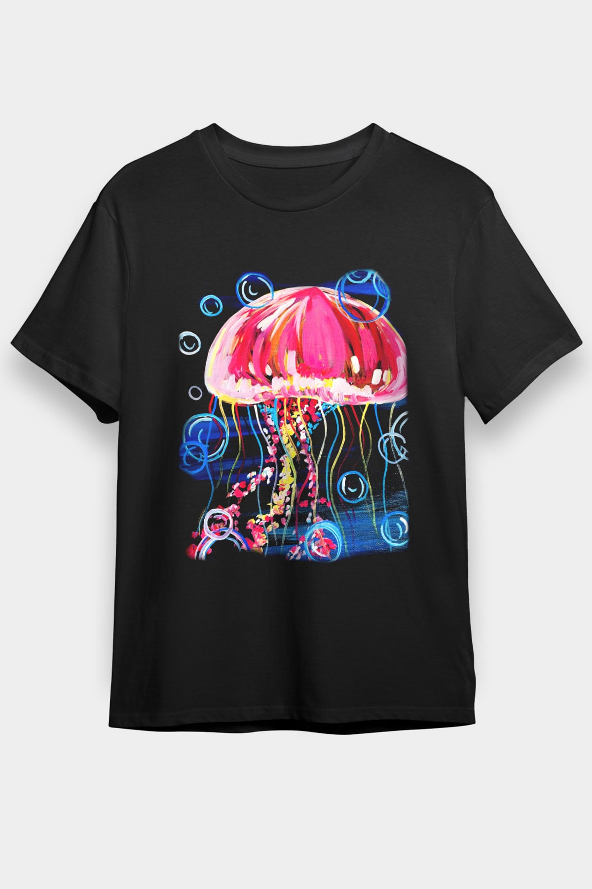 Deniz canlıları Siyah Unisex Tişört T-Shirt - TişörtFabrikası