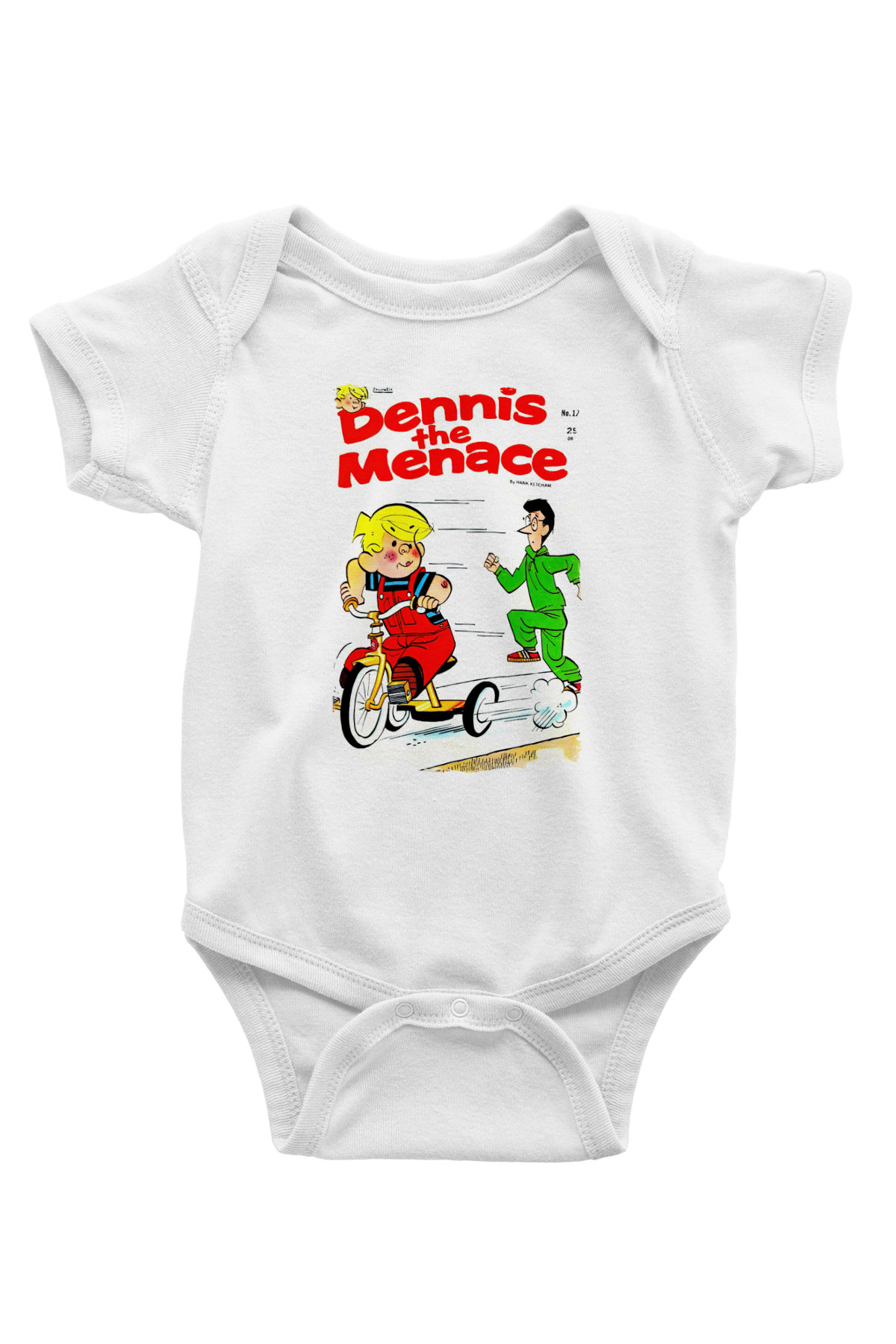 Dennis the Menace Beyaz Bebek Body - Zıbın