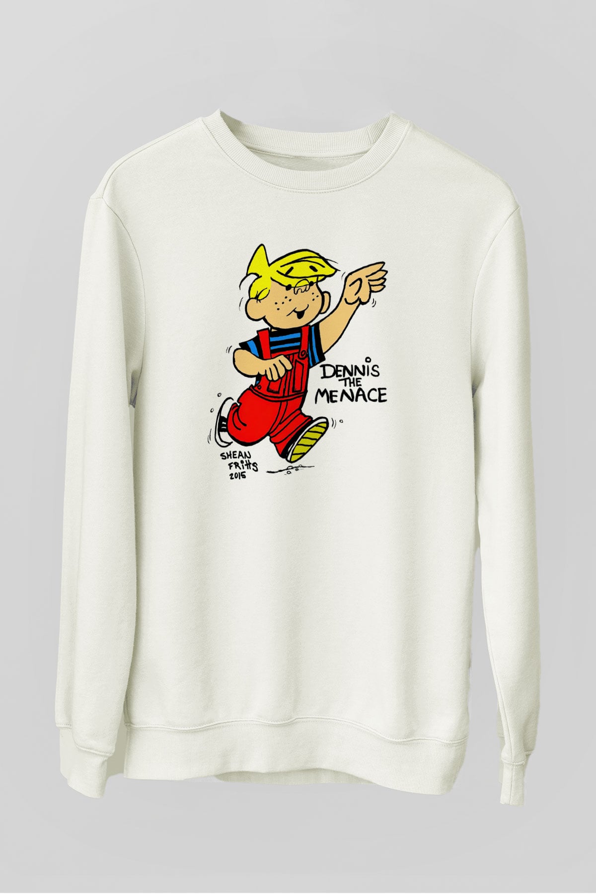 Dennis the Menace Beyaz Unisex Sweatshirt