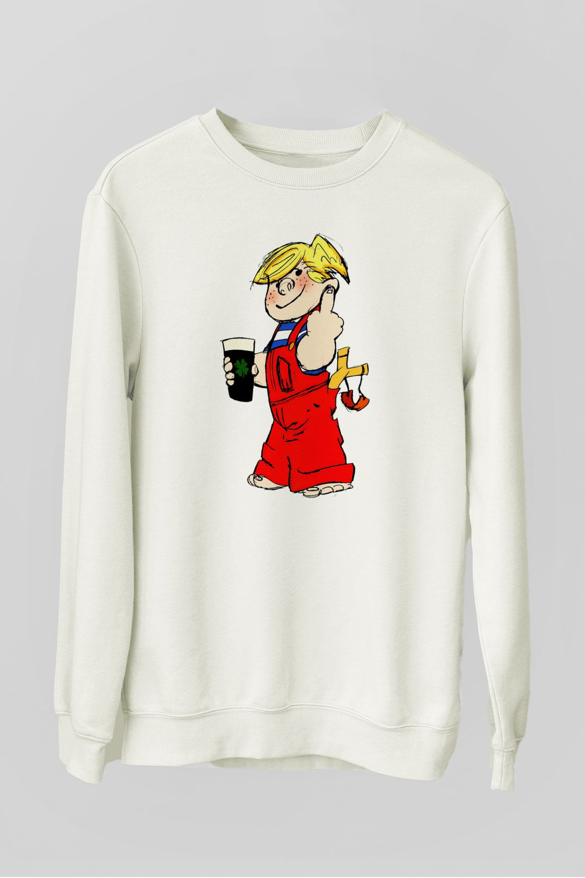Dennis the Menace Beyaz Unisex Sweatshirt