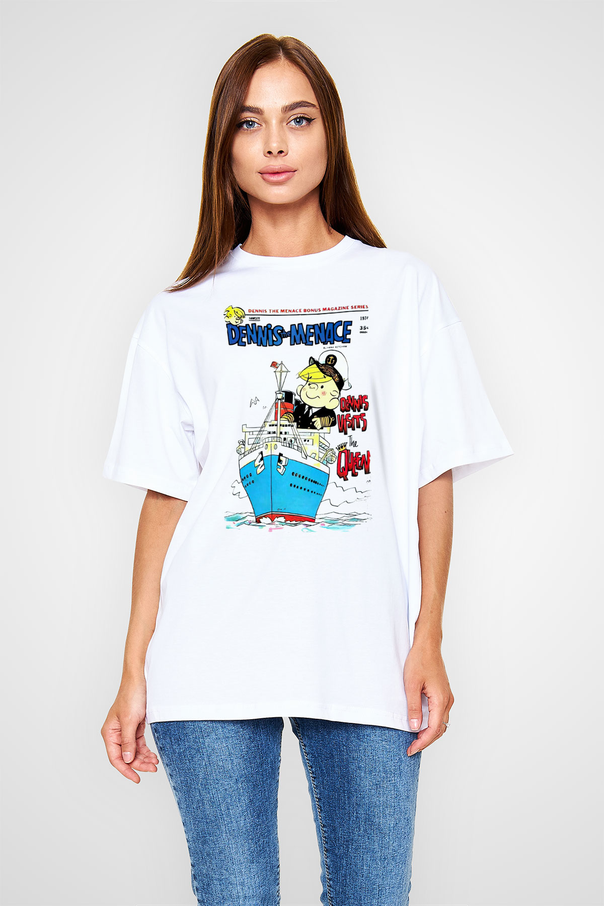 Dennis the Menace Beyaz Unisex Tişört T-Shirt