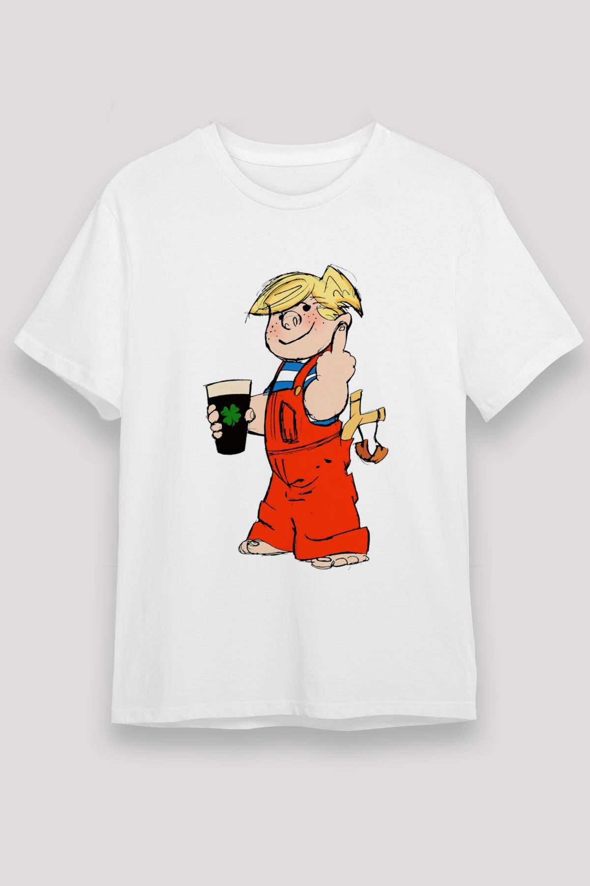 Dennis the Menace Beyaz Unisex Tişört