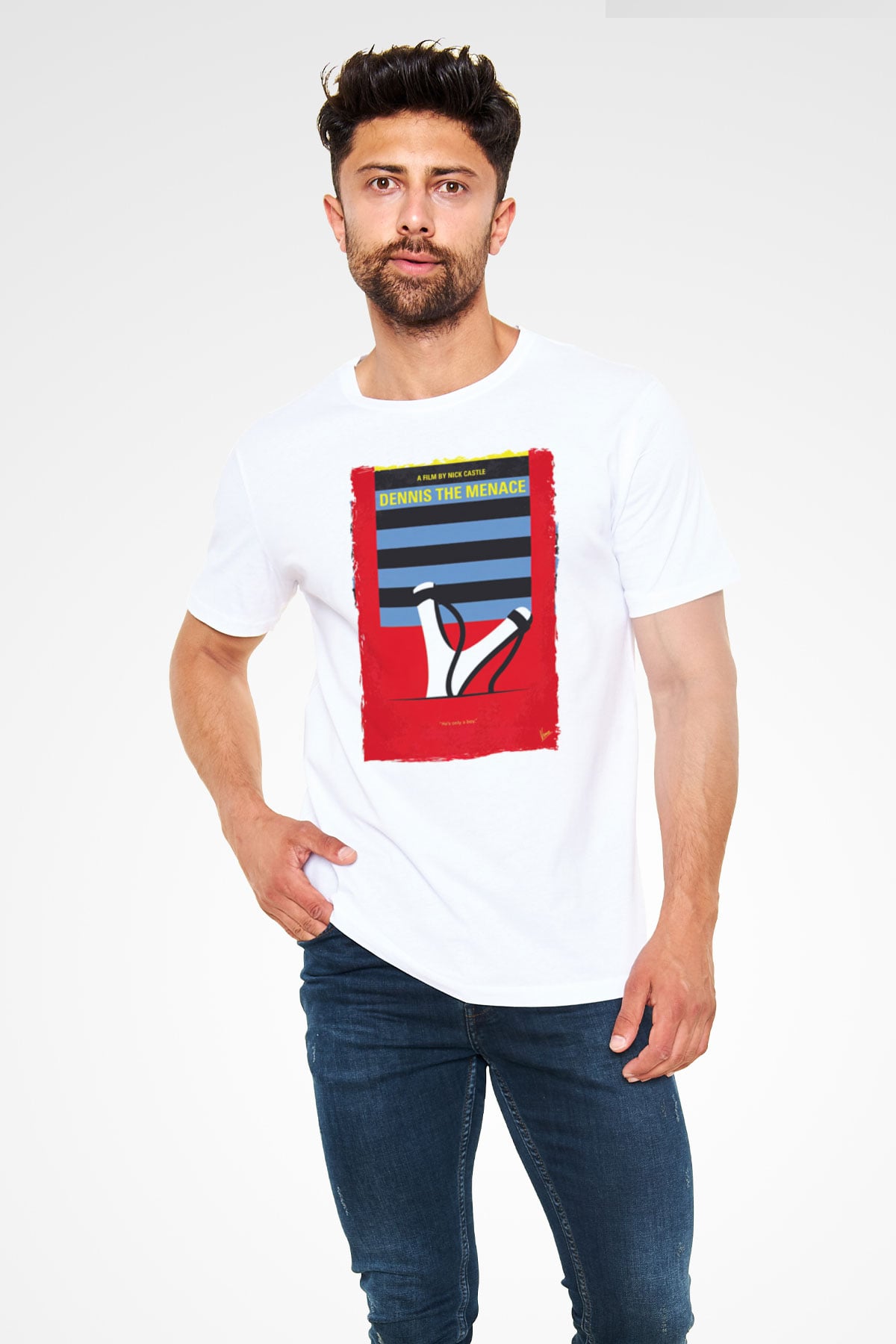 Dennis the Menace Beyaz Unisex Tişört T-Shirt