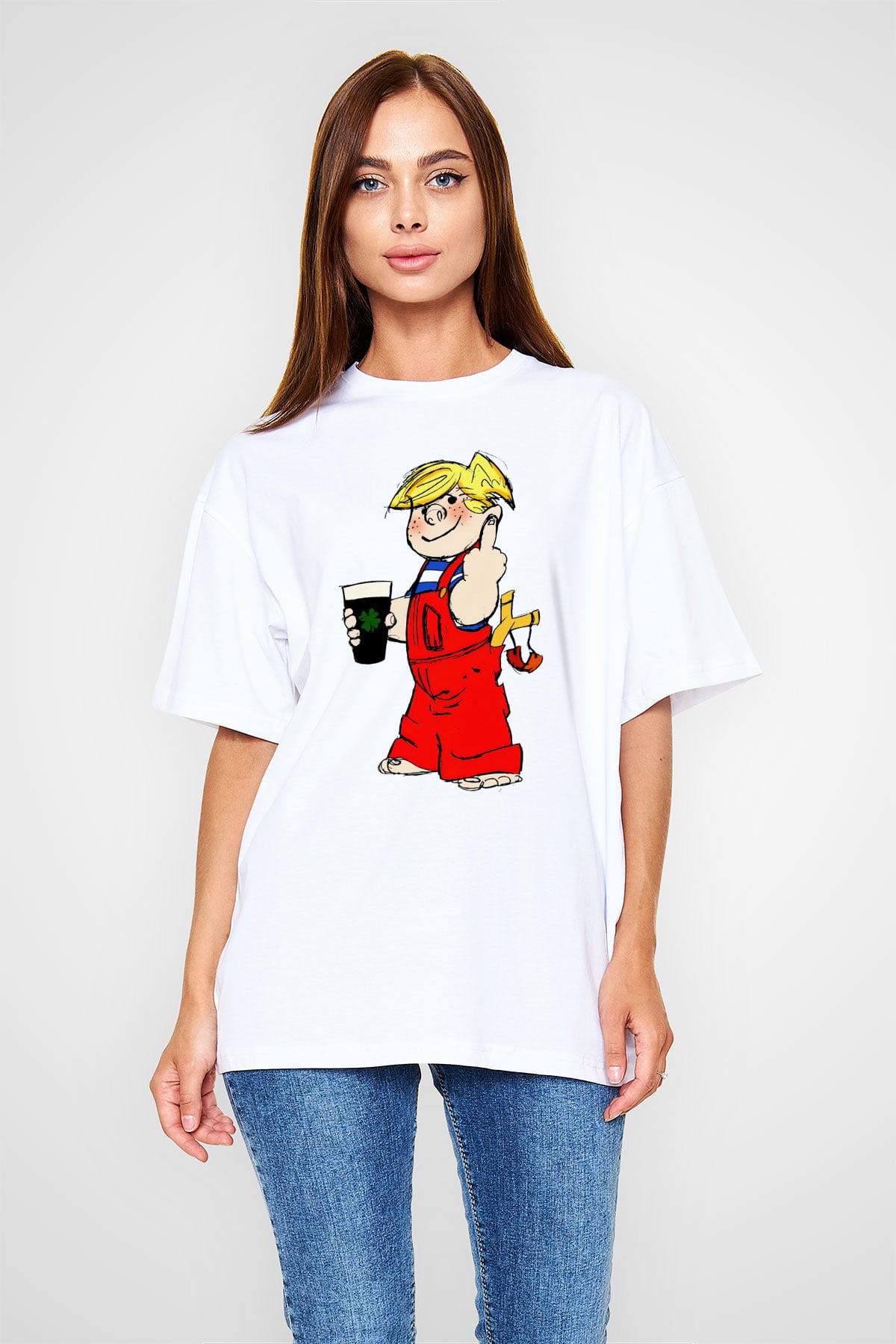 Dennis the Menace Beyaz Unisex Tişört T-Shirt