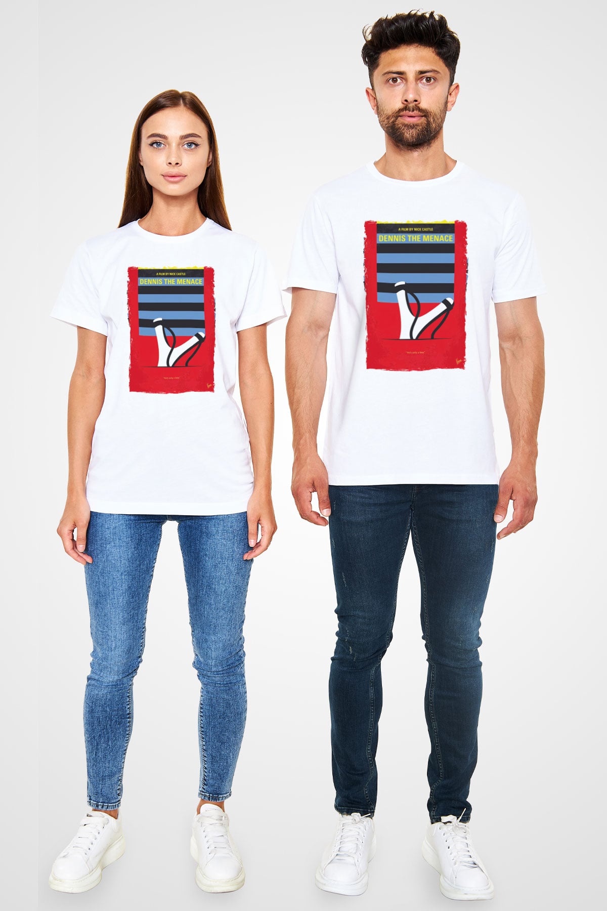 Dennis the Menace Beyaz Unisex Tişört T-Shirt