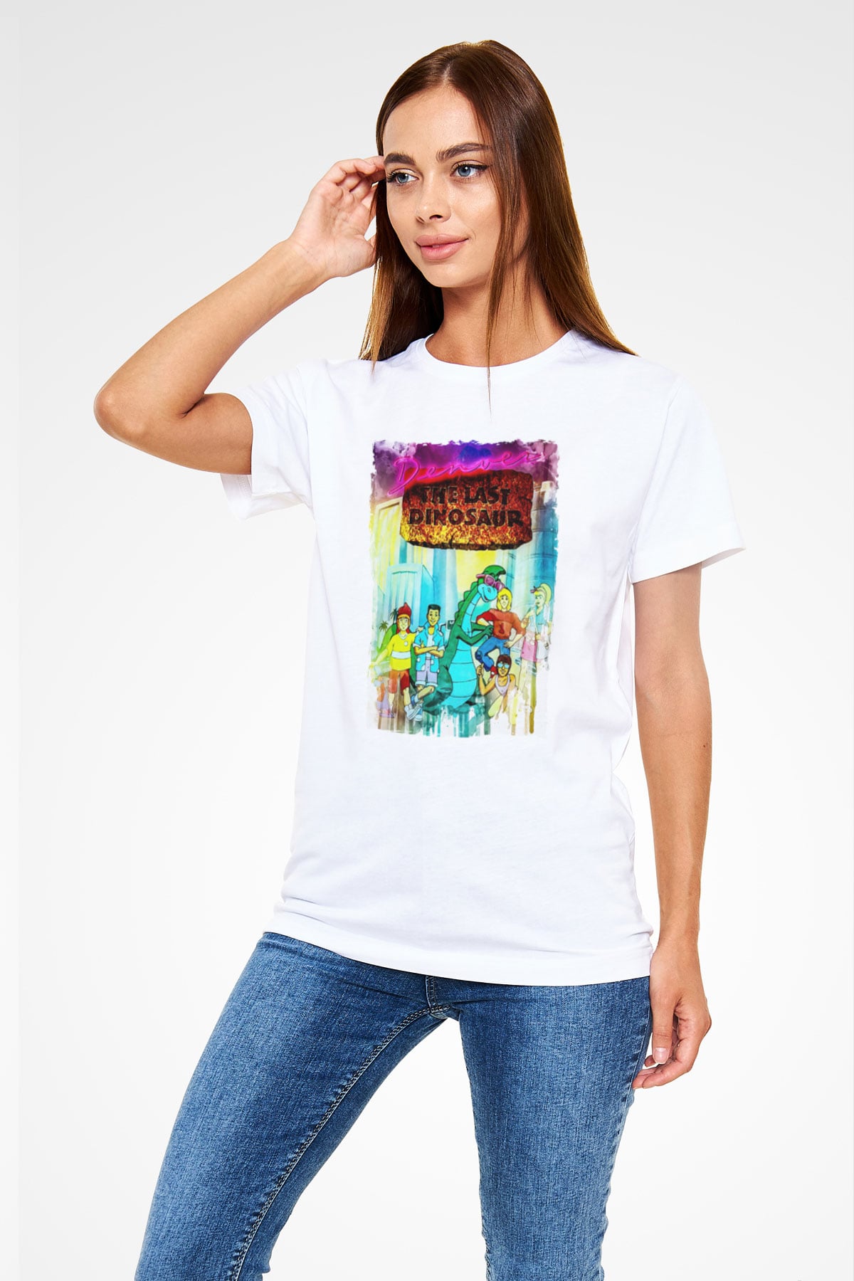 Denver, the Last Dinosaur Beyaz Unisex Tişört