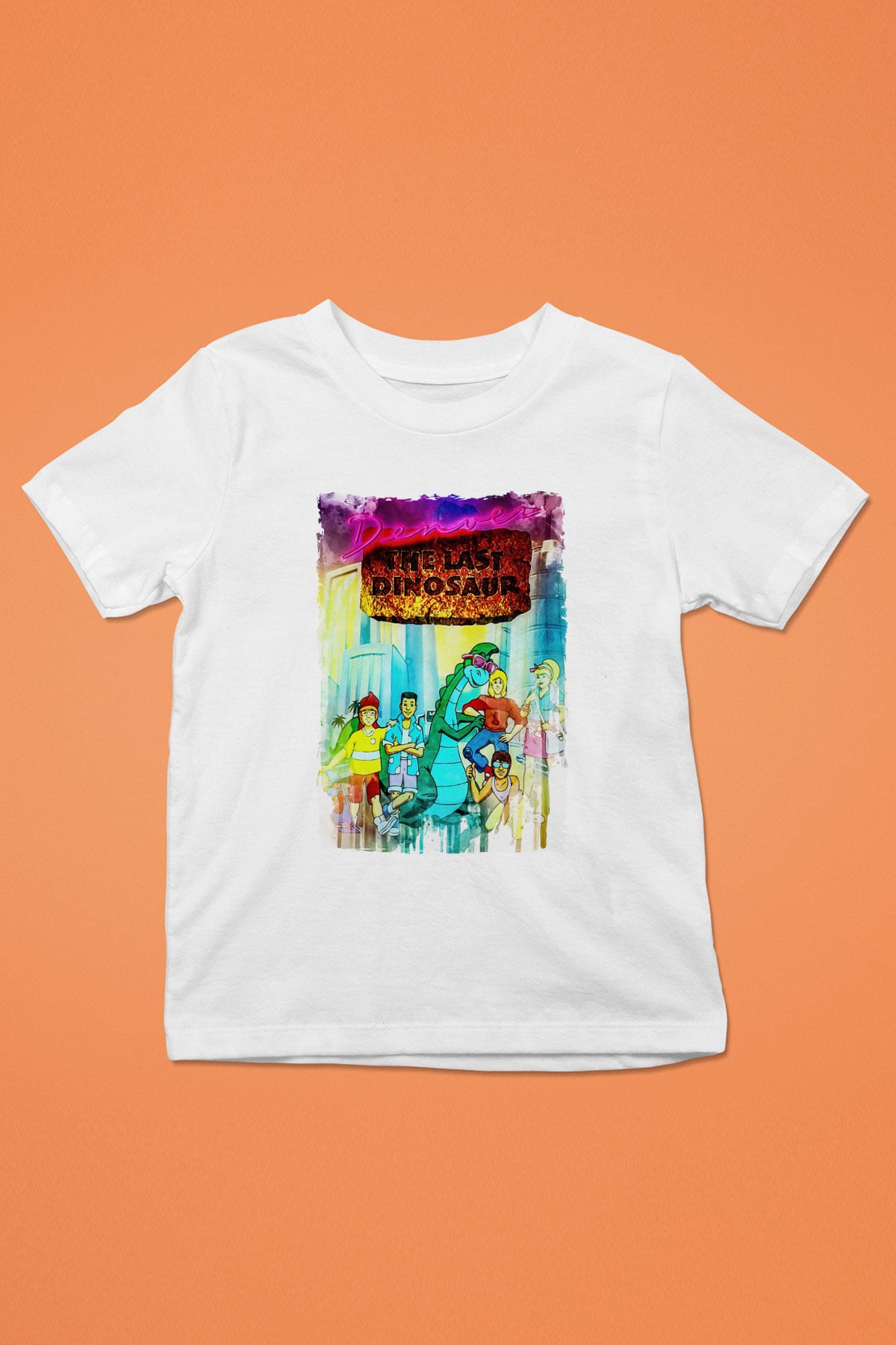 Denver, the Last Dinosaur Beyaz Unisex  Çocuk Tişört