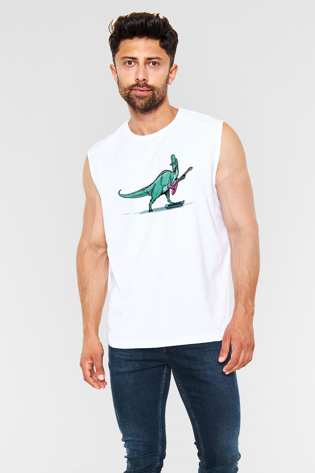 Denver, the Last Dinosaur Beyaz Unisex Kolsuz Tişört