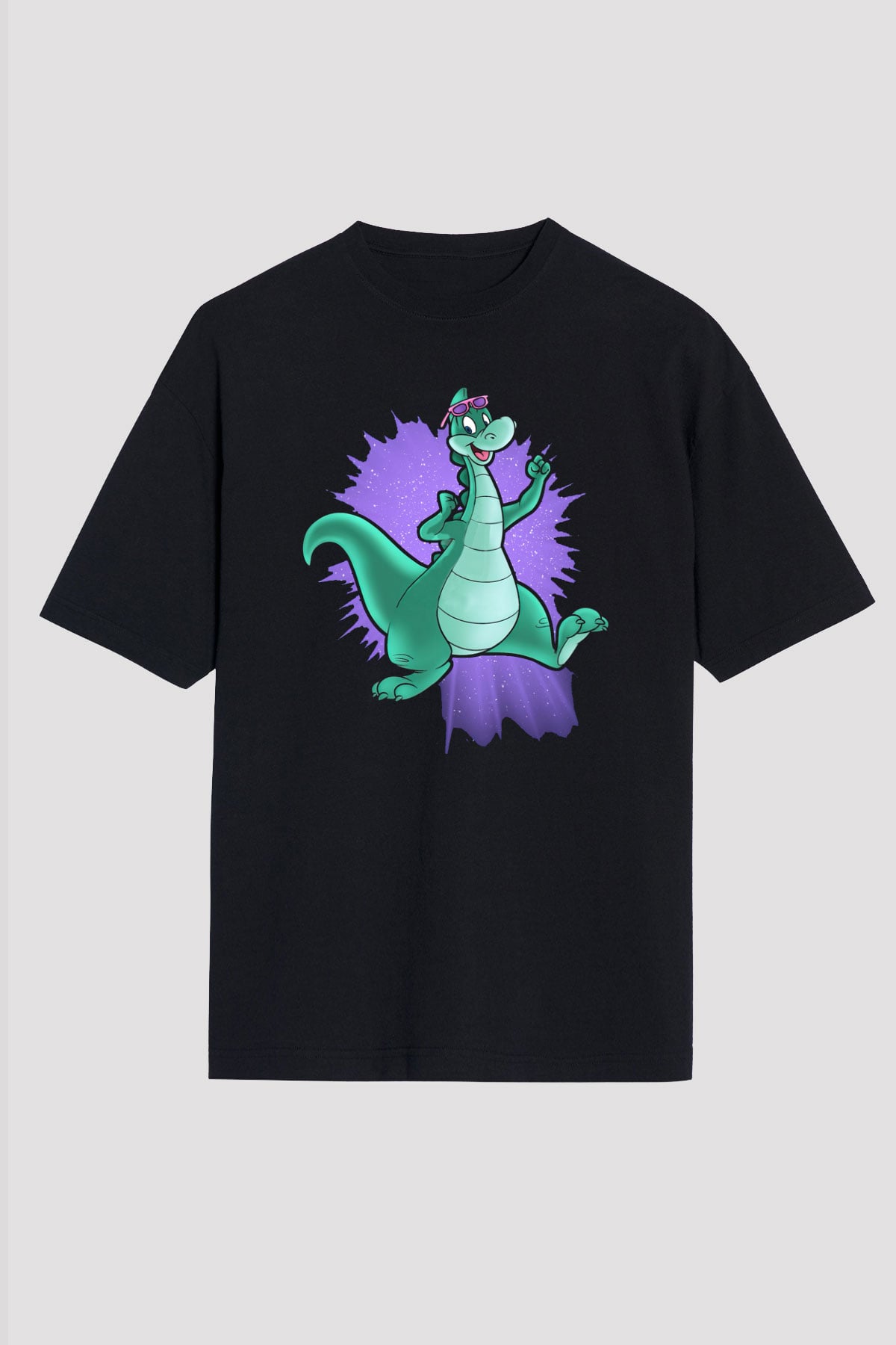 Denver, the Last Dinosaur Siyah Unisex Oversize Tişört