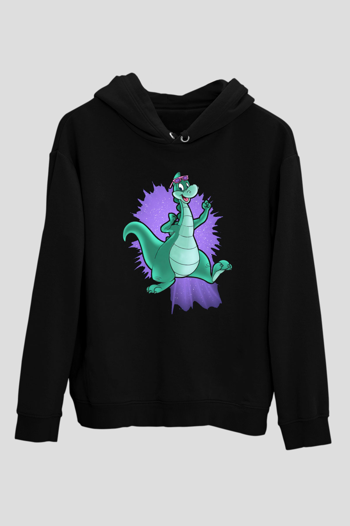 Denver, the Last Dinosaur Siyah Unisex Kapüşonlu Sweatshirt