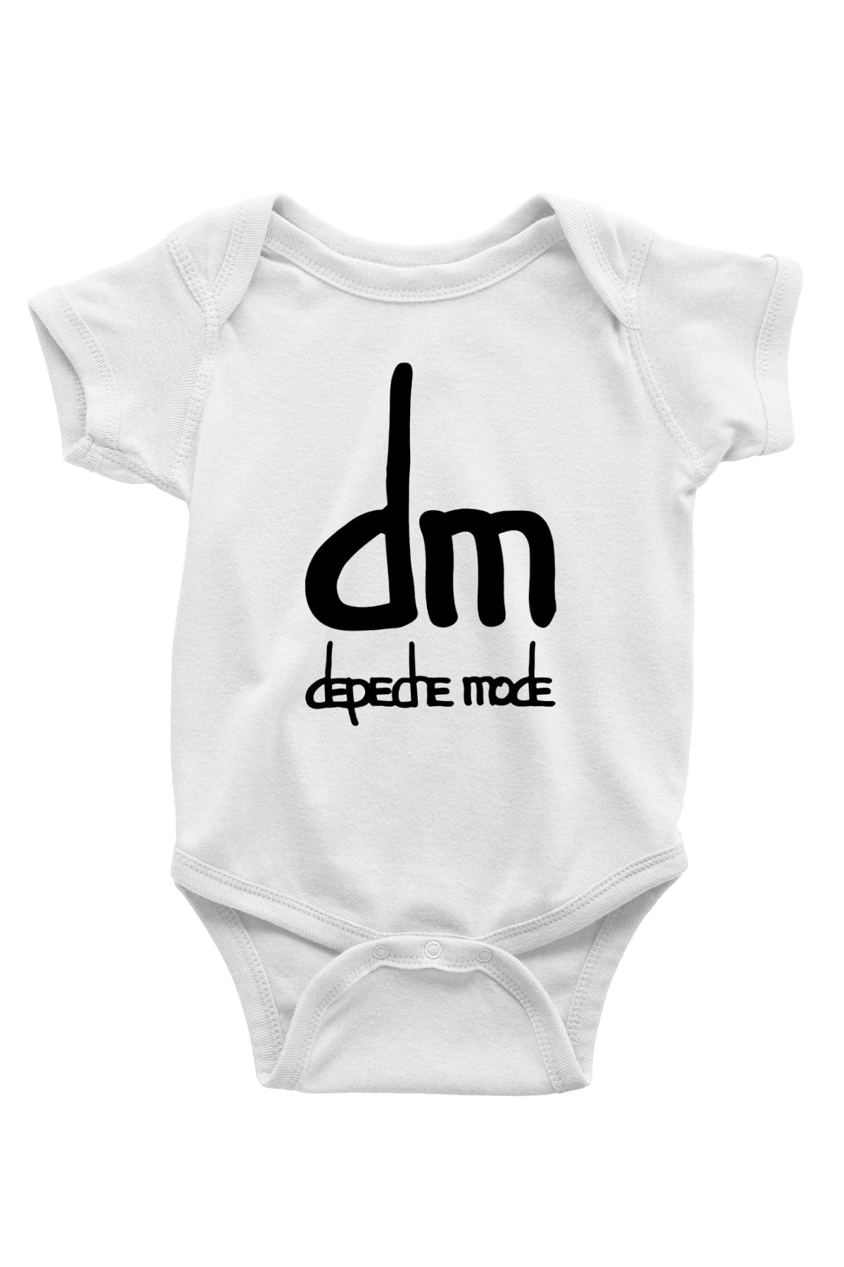Depeche Mode Baskılı Beyaz Unisex Bebek Body - Zıbın