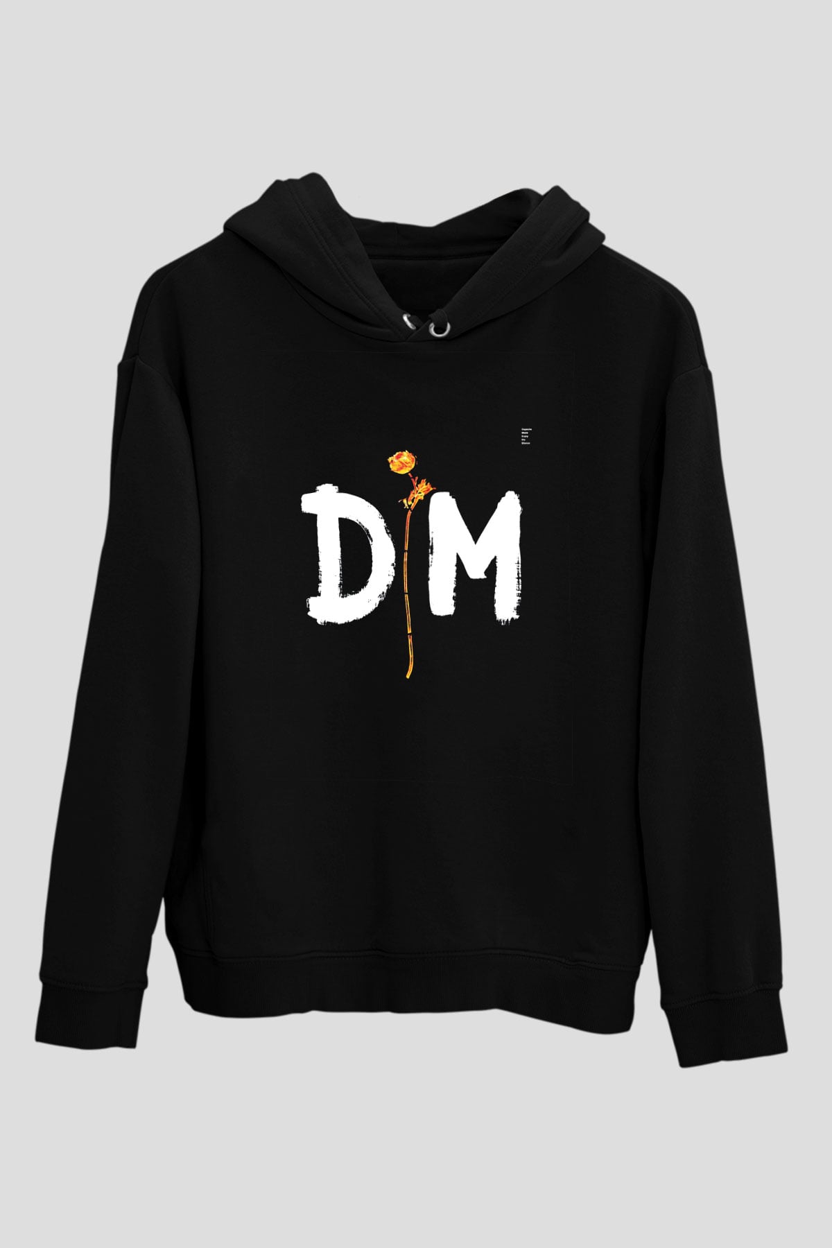 Depeche Mode Baskılı Unisex Siyah Hoodie