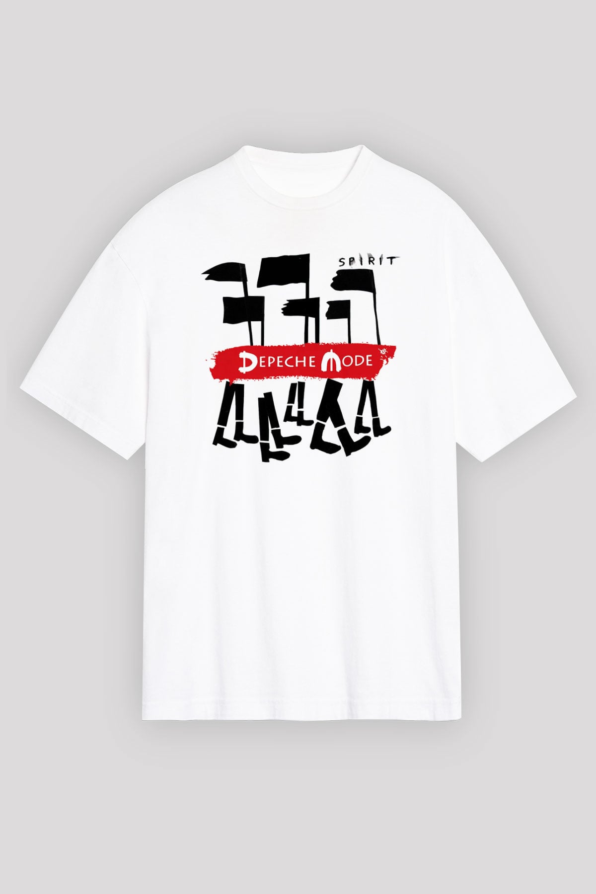 Depeche Mode Beyaz Unisex Oversize Tişört T-Shirt