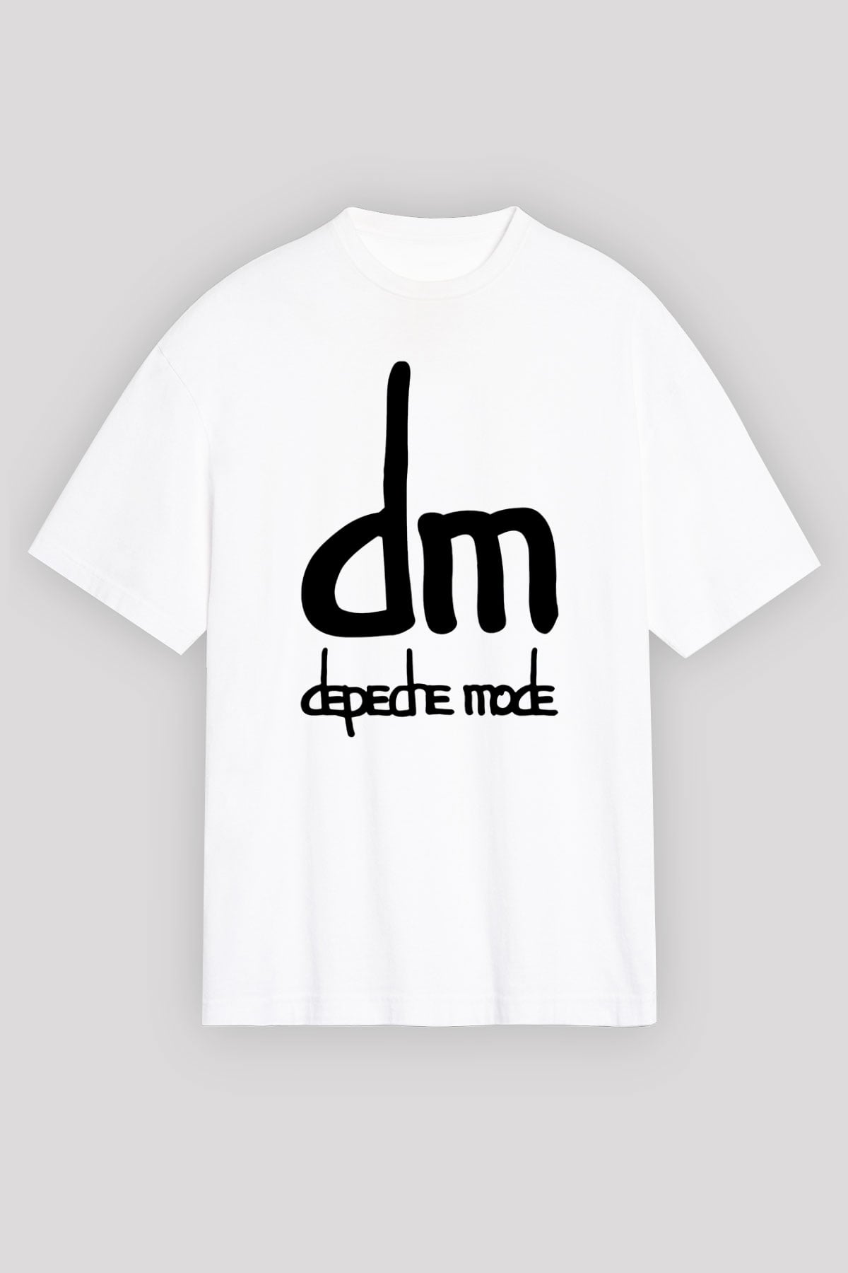 Depeche Mode Beyaz Unisex Oversize Tişört T-Shirt