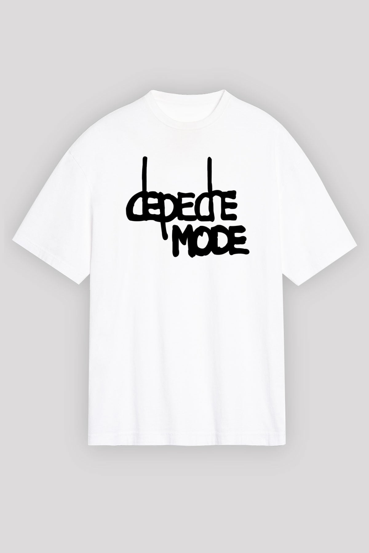Depeche Mode Beyaz Unisex Oversize Tişört T-Shirt