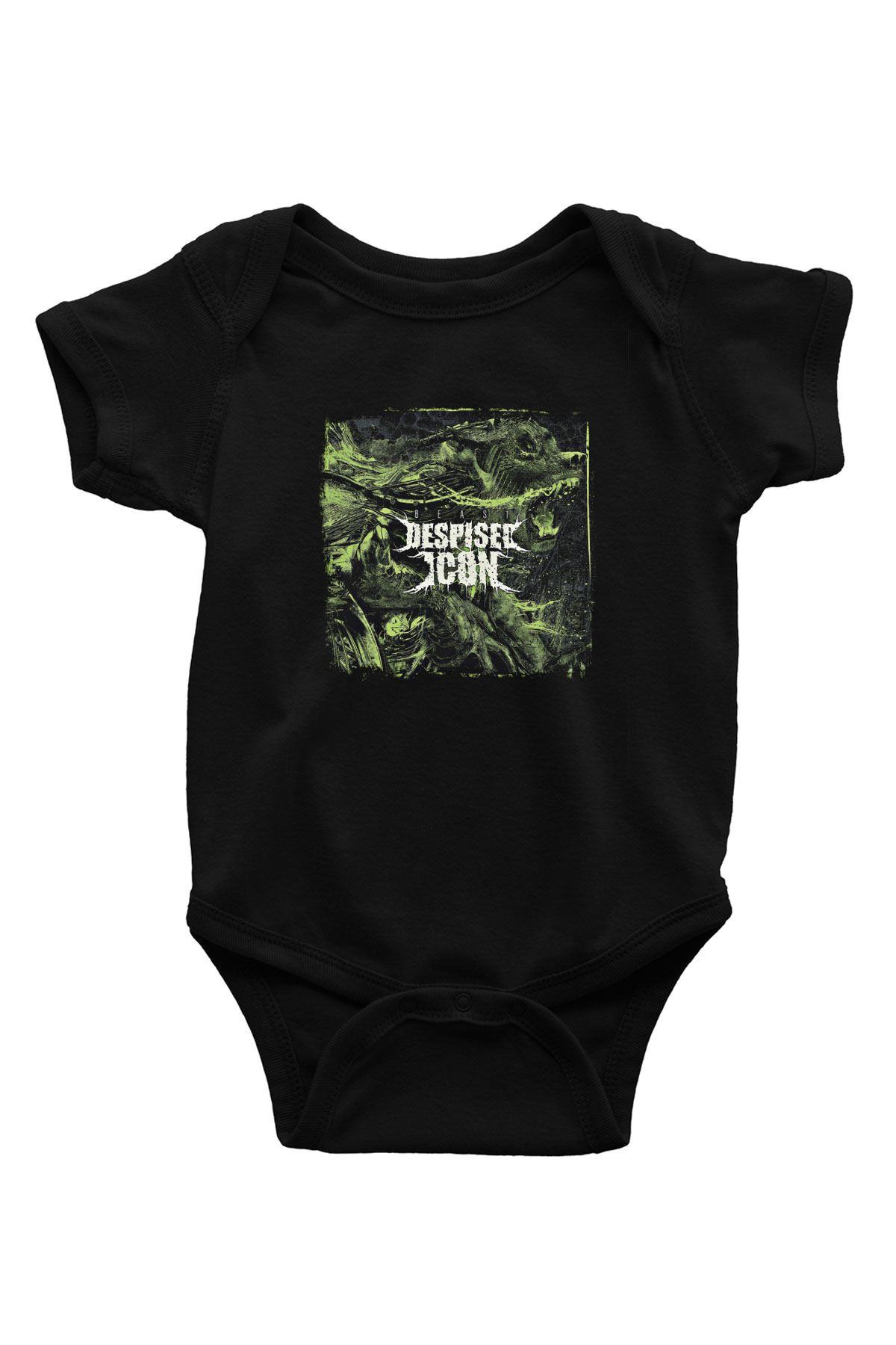Despised Icon Baskılı Unisex Siyah Bebek Body - Zıbın