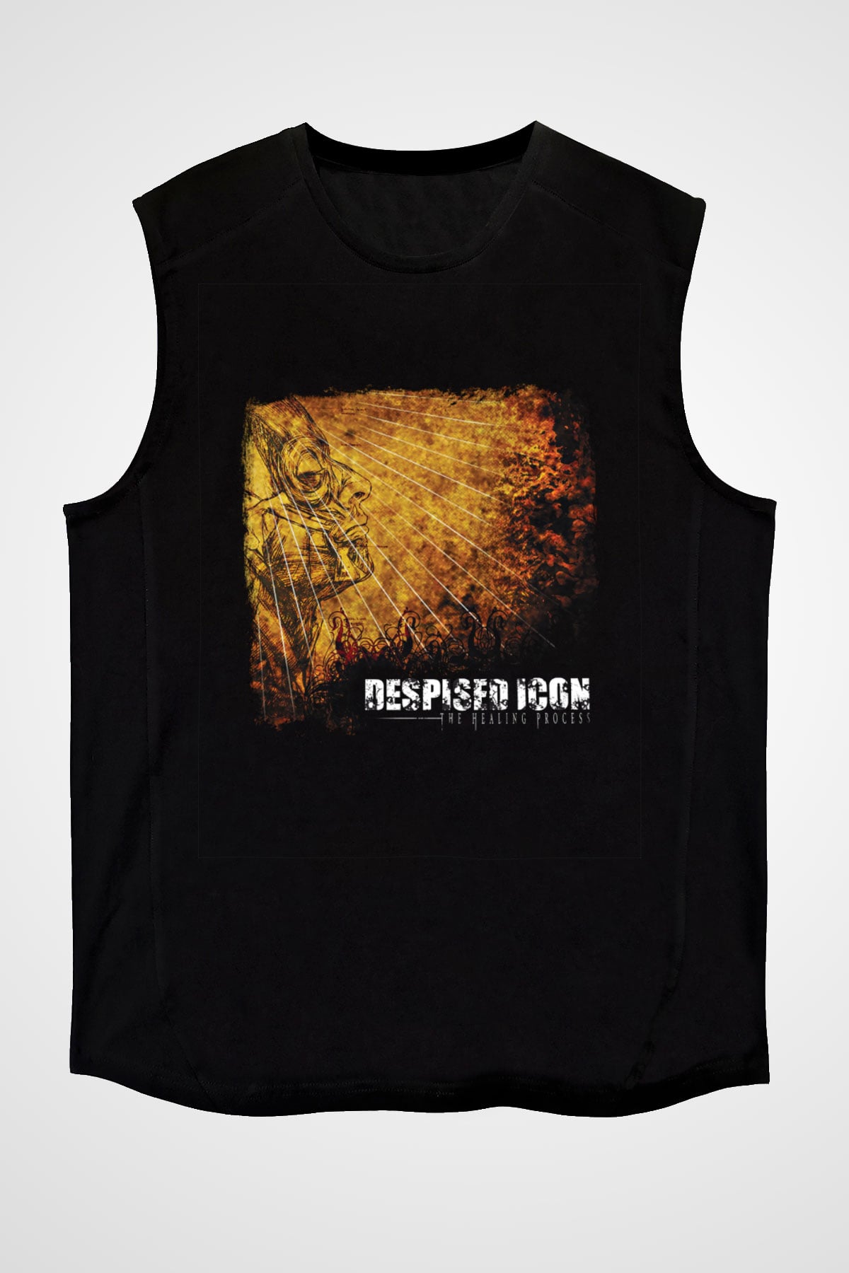Despised Icon Baskılı Unisex Siyah Kolsuz Tişört