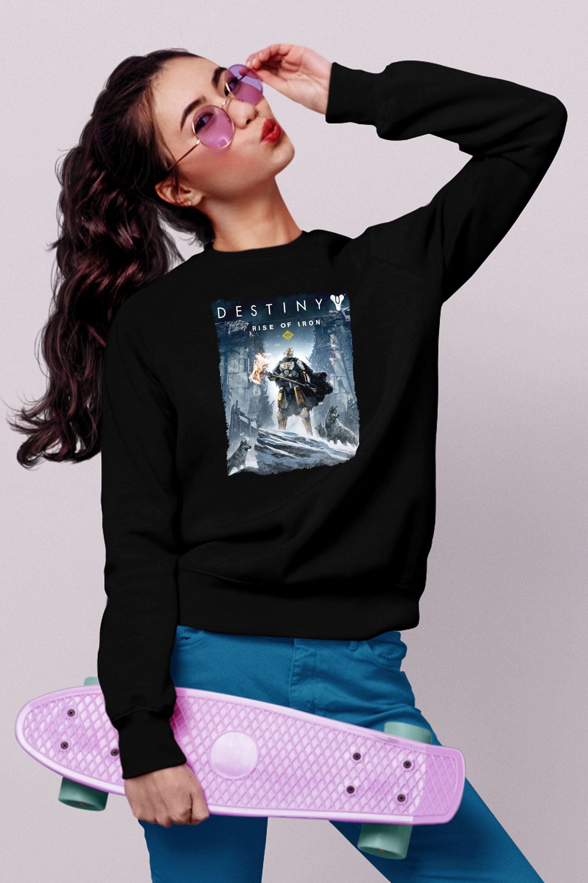 Destiny: Rise of Iron Siyah Unisex Sweatshirt