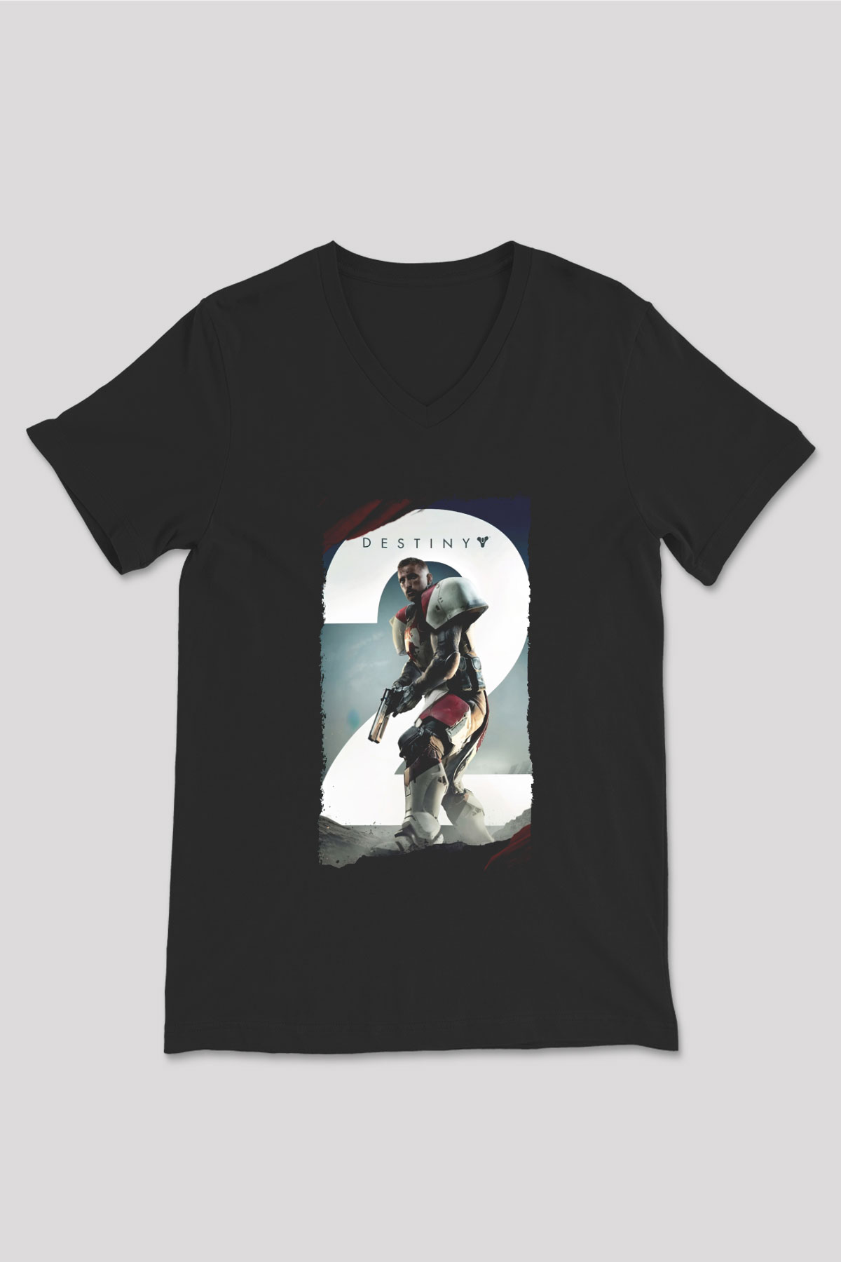 Destiny: Rise of Iron Siyah Unisex V Yaka Tişört