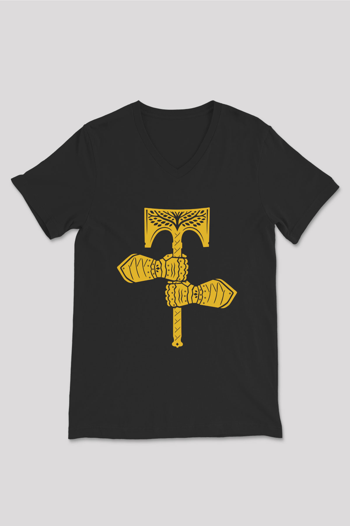 Destiny: Rise of Iron Siyah Unisex V Yaka Tişört T-Shirt