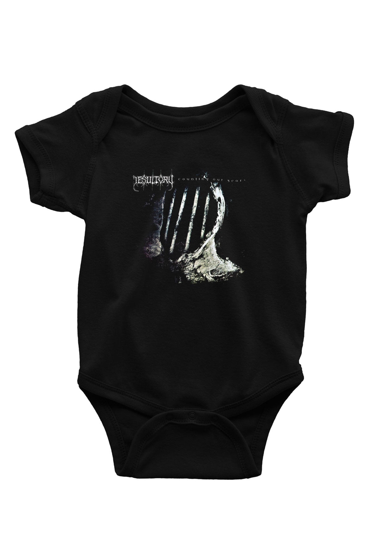 Desultory Baskılı Unisex Siyah Bebek Body - Zıbın